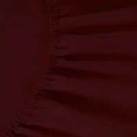 Grand Splendour Single Fitted Sheet - Dark Burgundy, Cotton Sateen alternate view