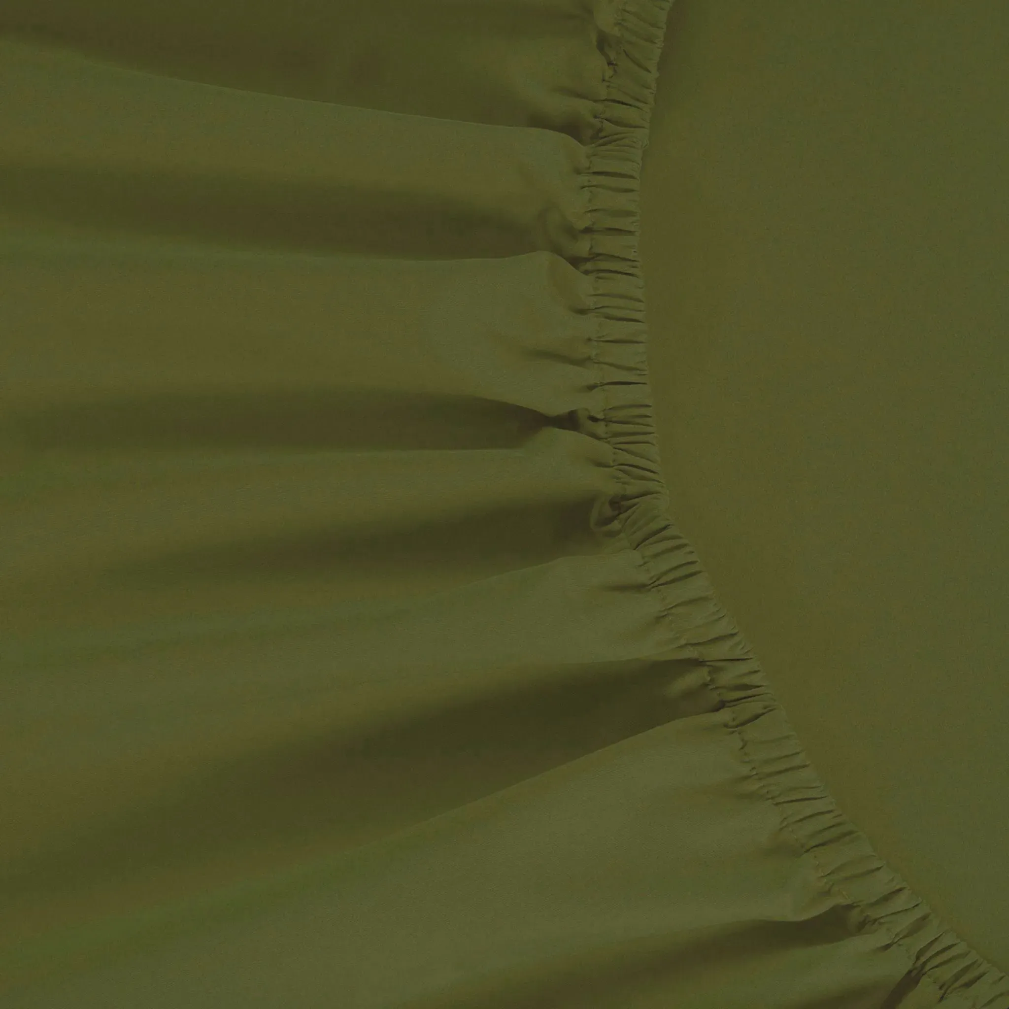 Single Fitted Sheet 800 Thread Count - Olive Green, Cotton