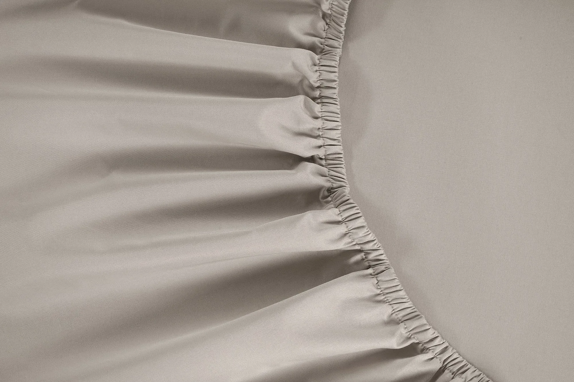 Single Fitted Sheet Deep Fit - Taupe, Cotton