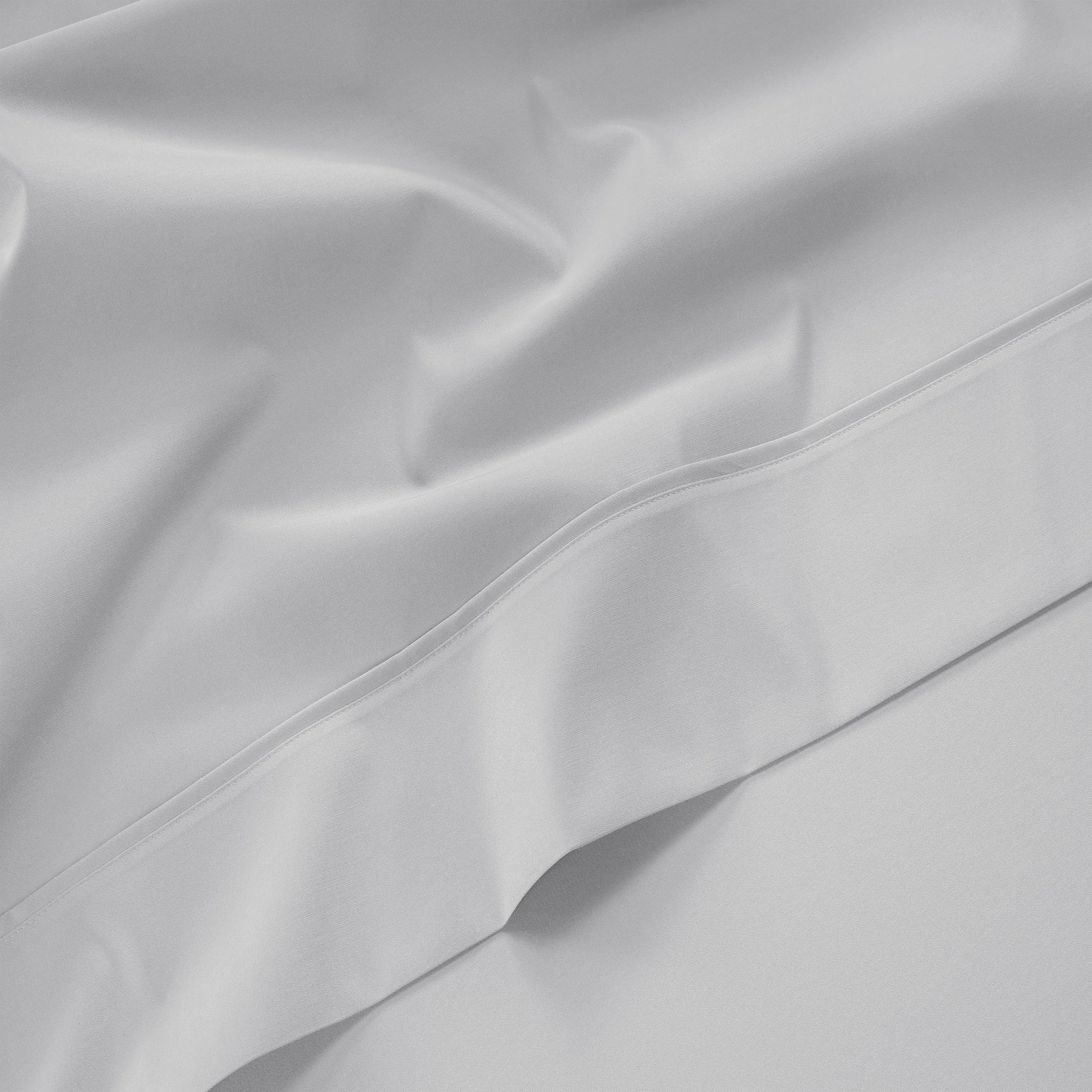 Single Flat Sheet 300 Thread - Grey, Cotton image