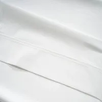 Egyptian Giza Single Flat Sheet - Brilliant White, Cotton alternate view