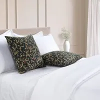 Eleanor Pair of Cushions - Blue Floral, Polyester Cotton alternate view