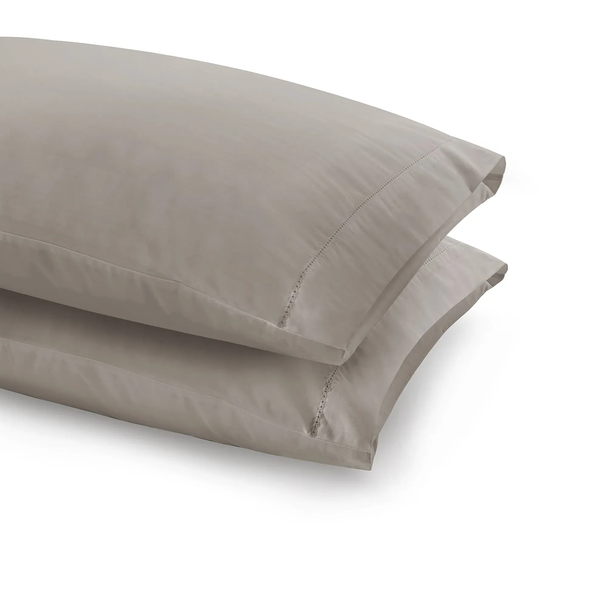 Standard Pillowcase Pair - Taupe, Cotton Percale