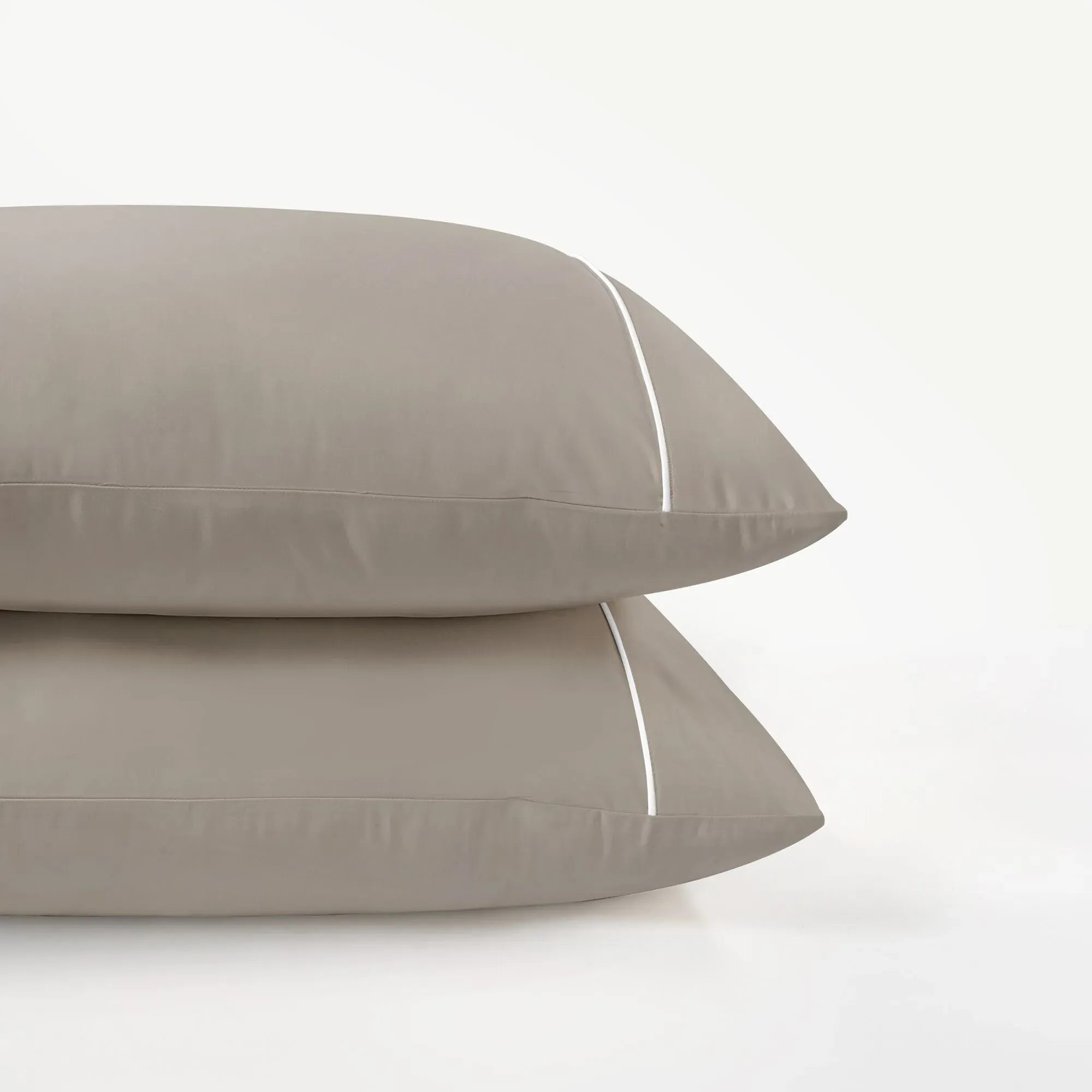 Standard Pillowcase Pair - Taupe, Cotton Percale image
