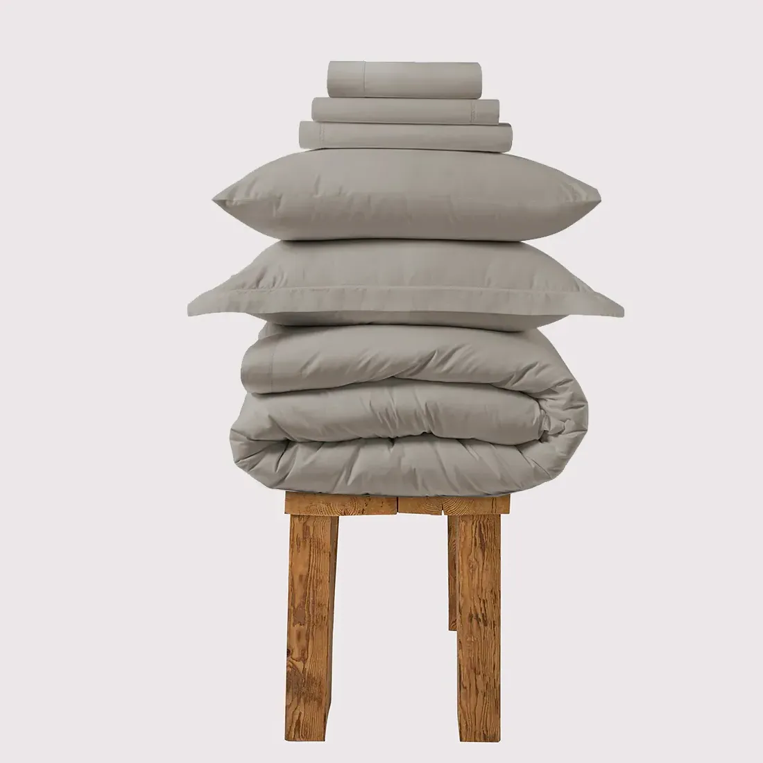 Super King Bedding Set 300 Thread Count - Taupe, Percale