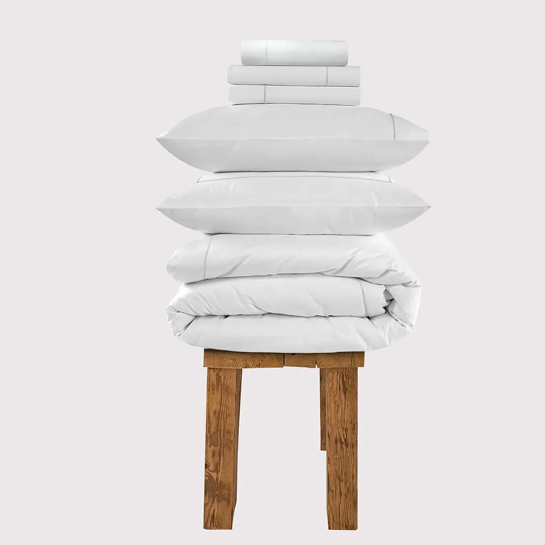 Super King Bedding Set 800 Thread Count - Grey, Cotton