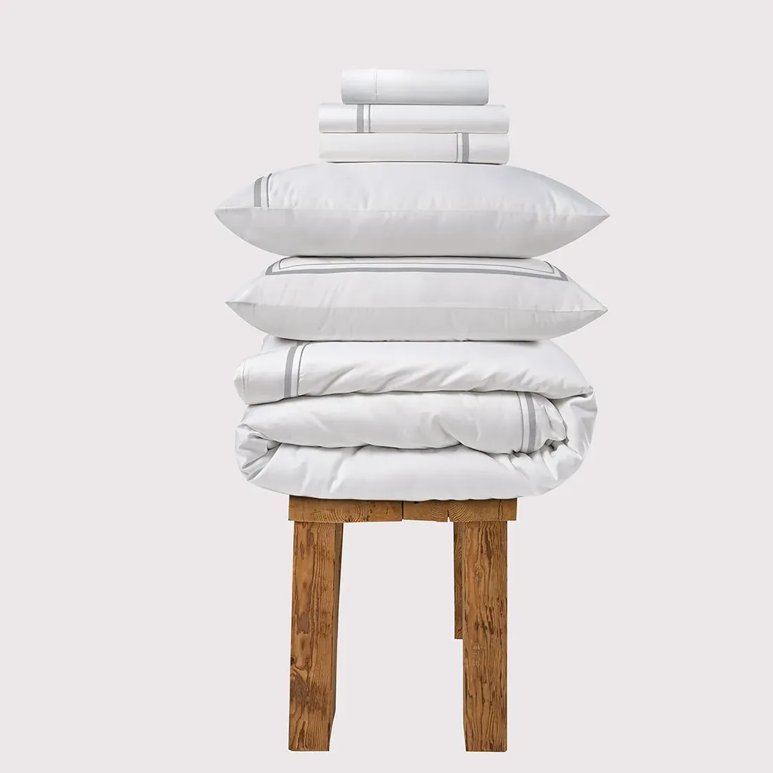 Super King Bedding Set 800 Thread Count - Grey