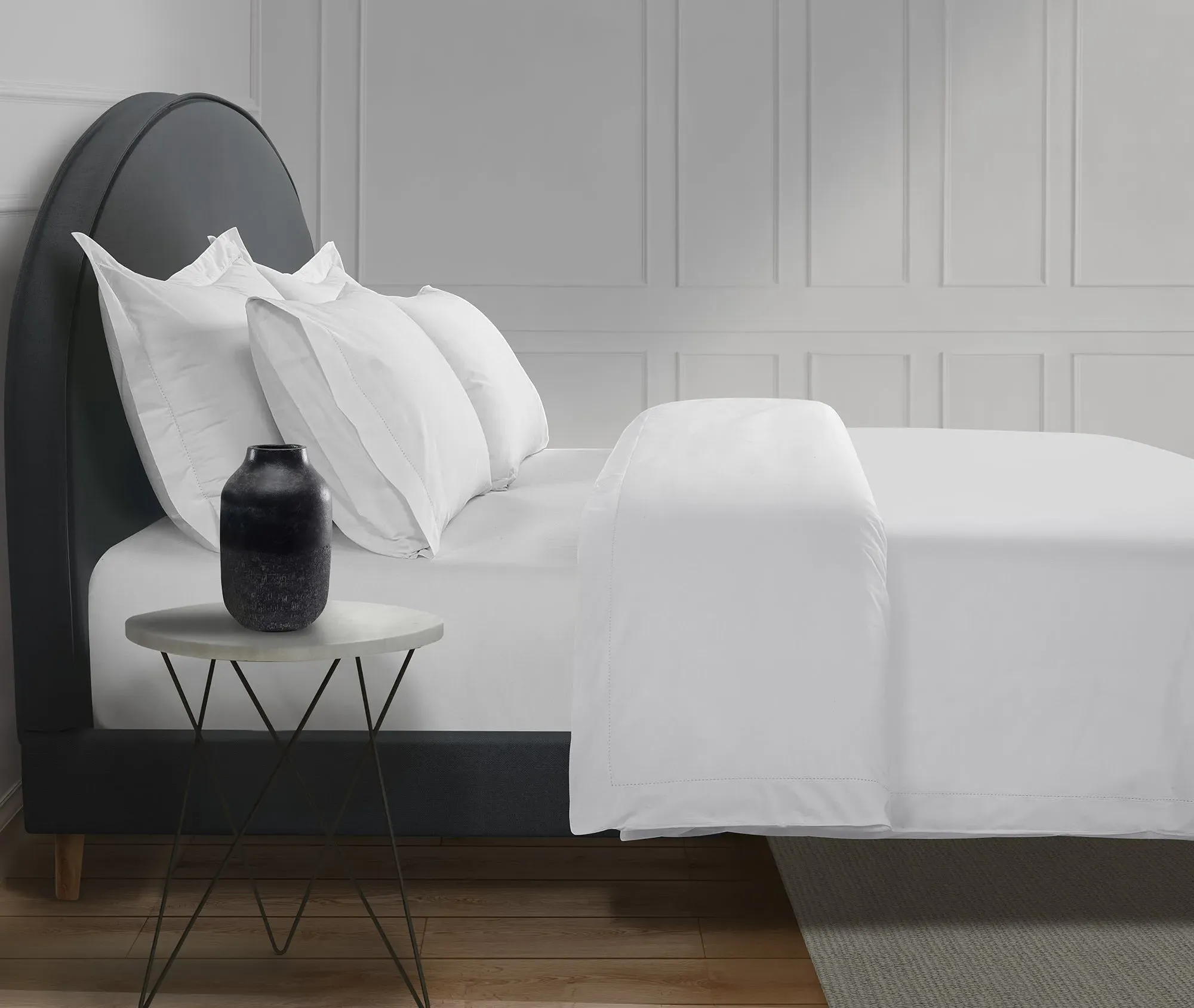 Super King Duvet Cover 300 Thread Count - White, Cotton