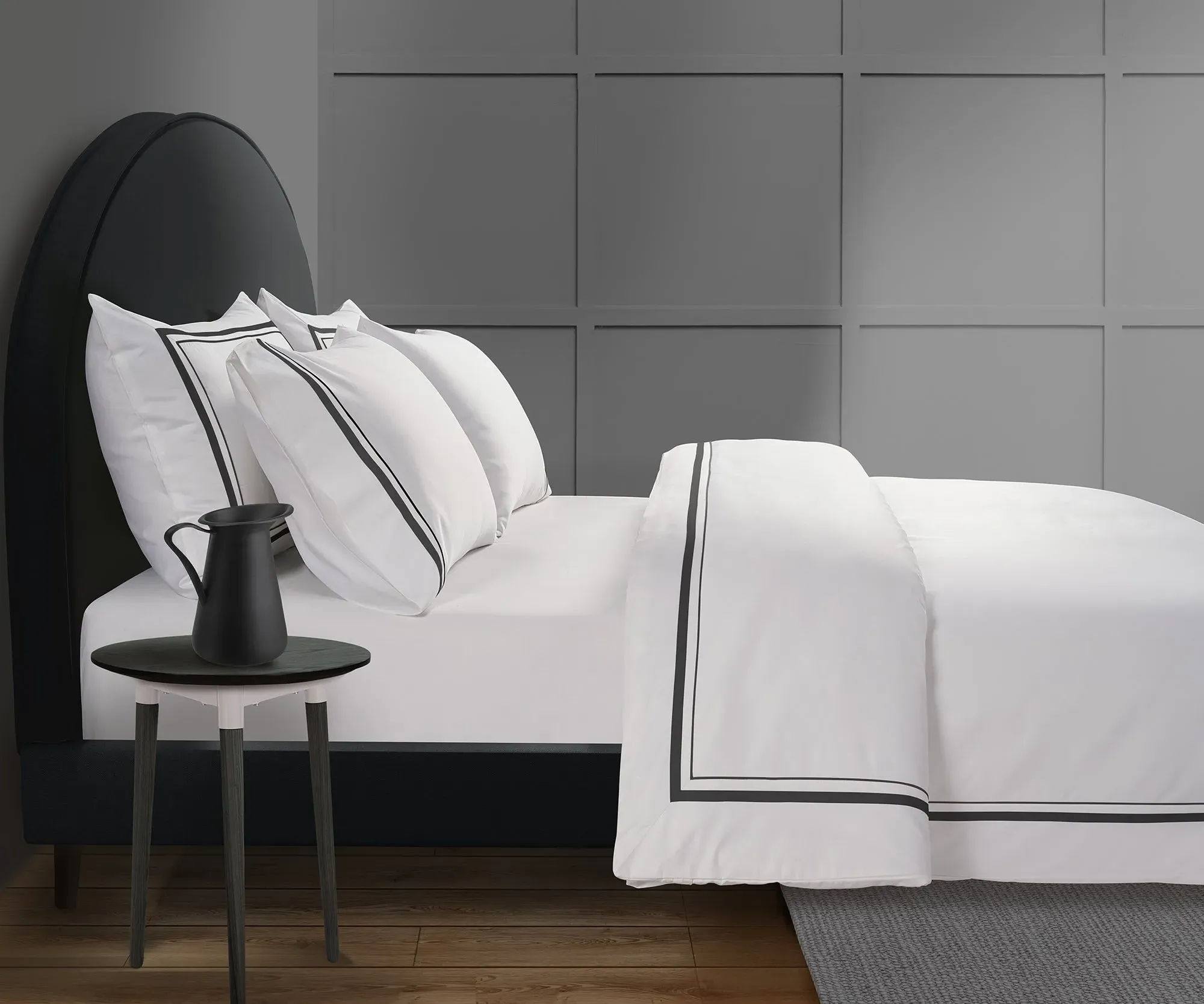 Super King Duvet Cover 800 Thread Count - Black, Cotton