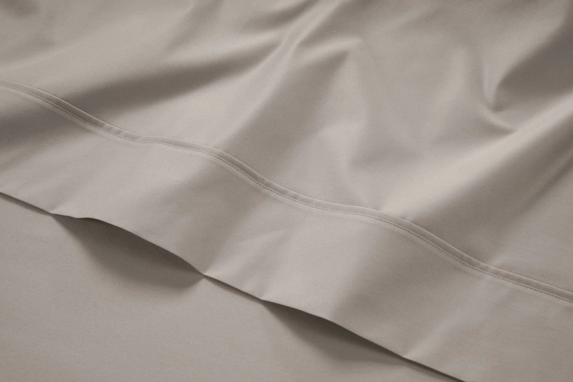 Super King Flat Sheet 300 Thread - Taupe, Cotton