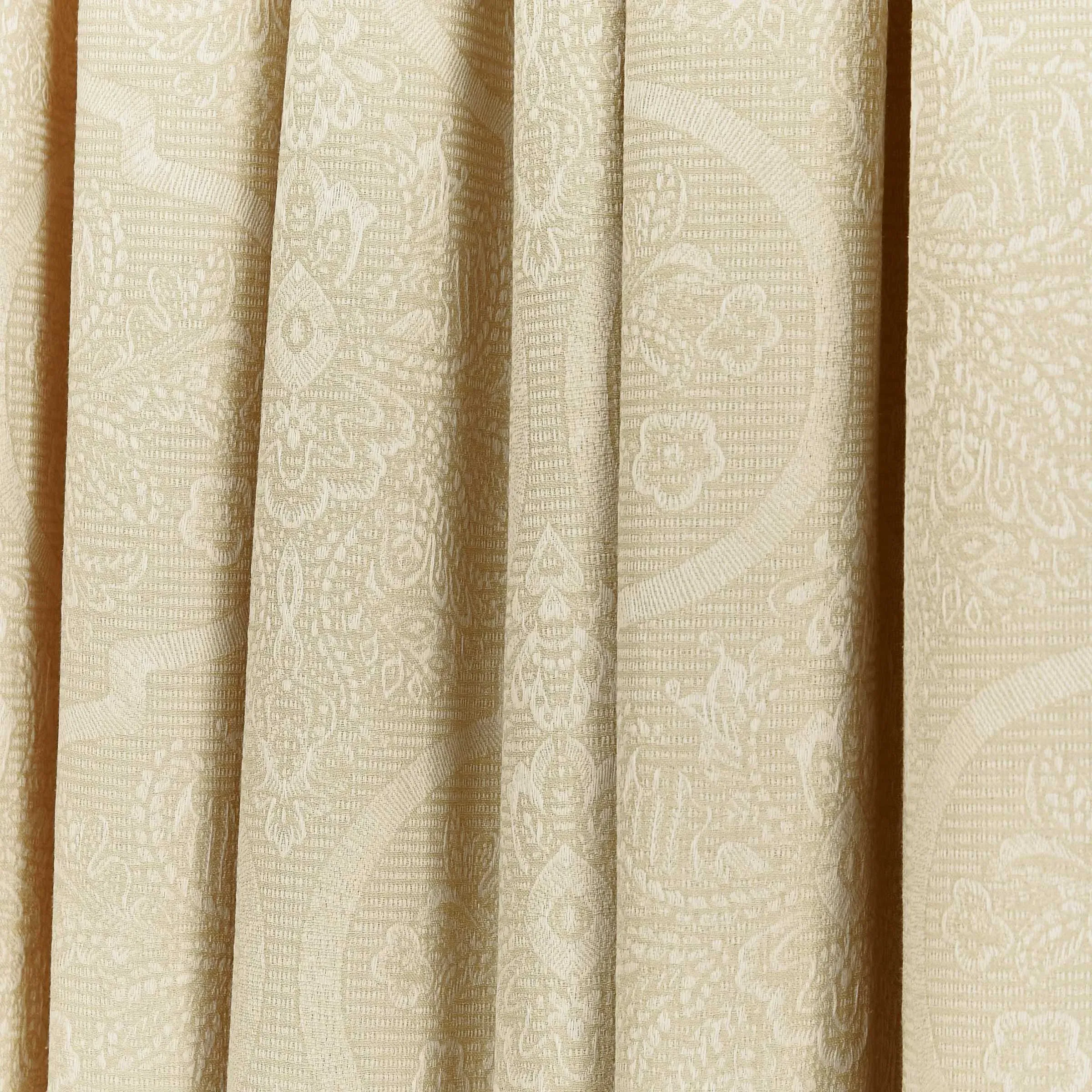 66x72 Lined Curtains Botanical Print - Gold
