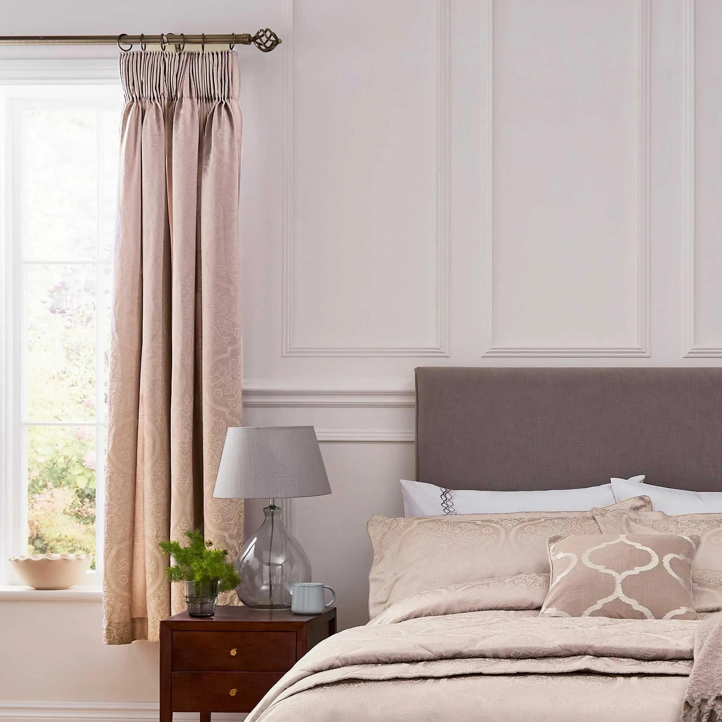 66x72 Lined Curtains Botanical Print - Tuberose