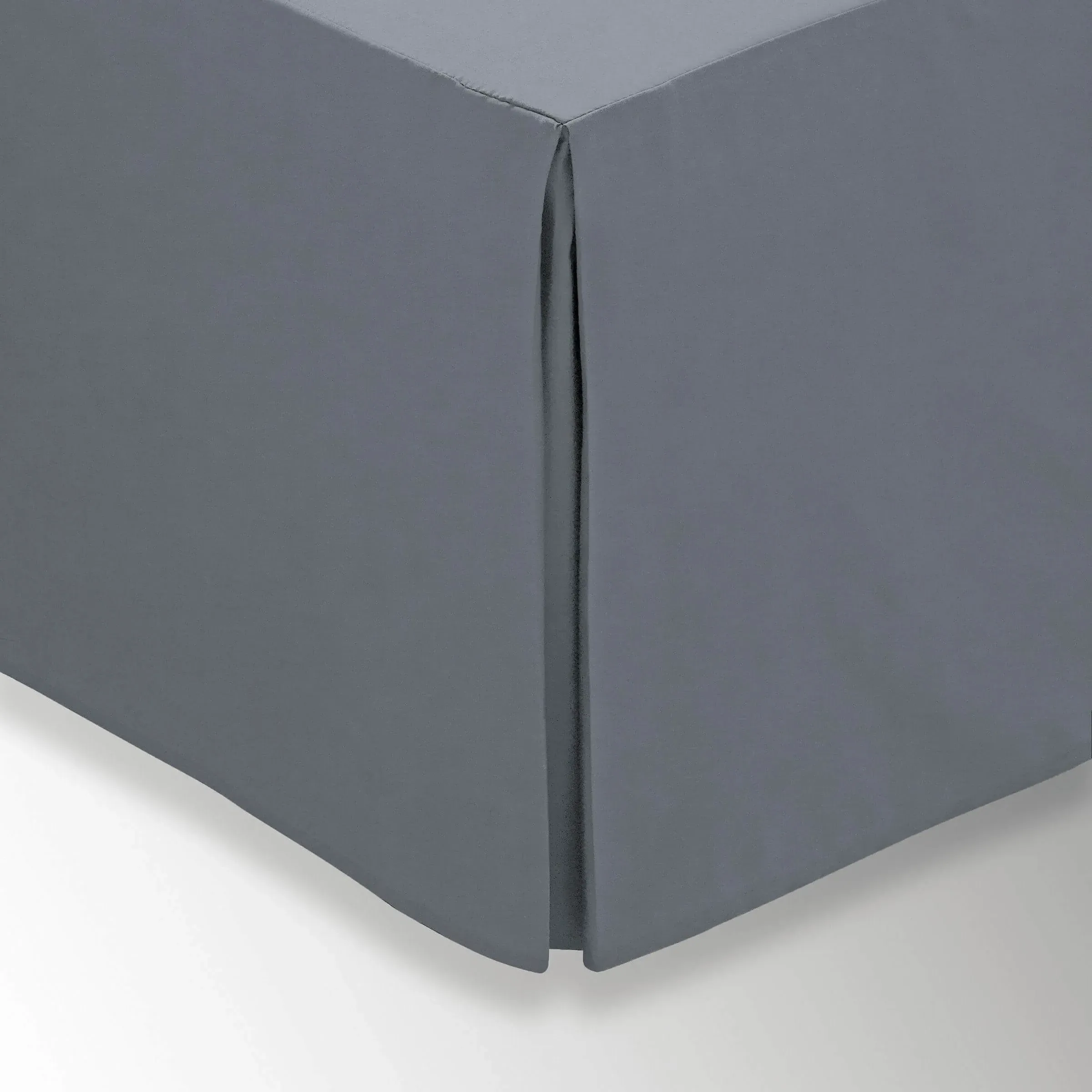 Double Bed Valance - Charcoal, Percale Cotton