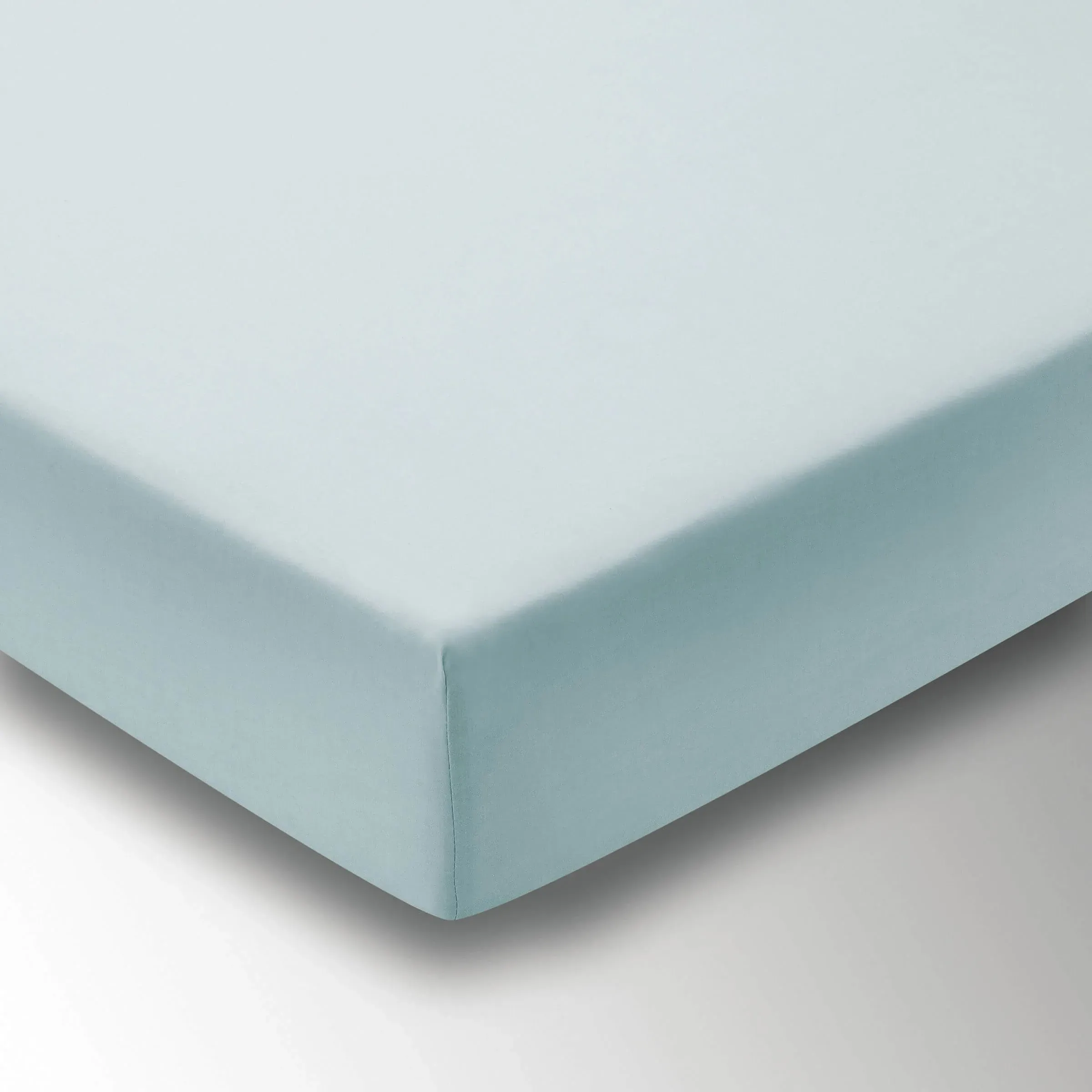 Double Fitted Sheet - Celadon, Percale Cotton
