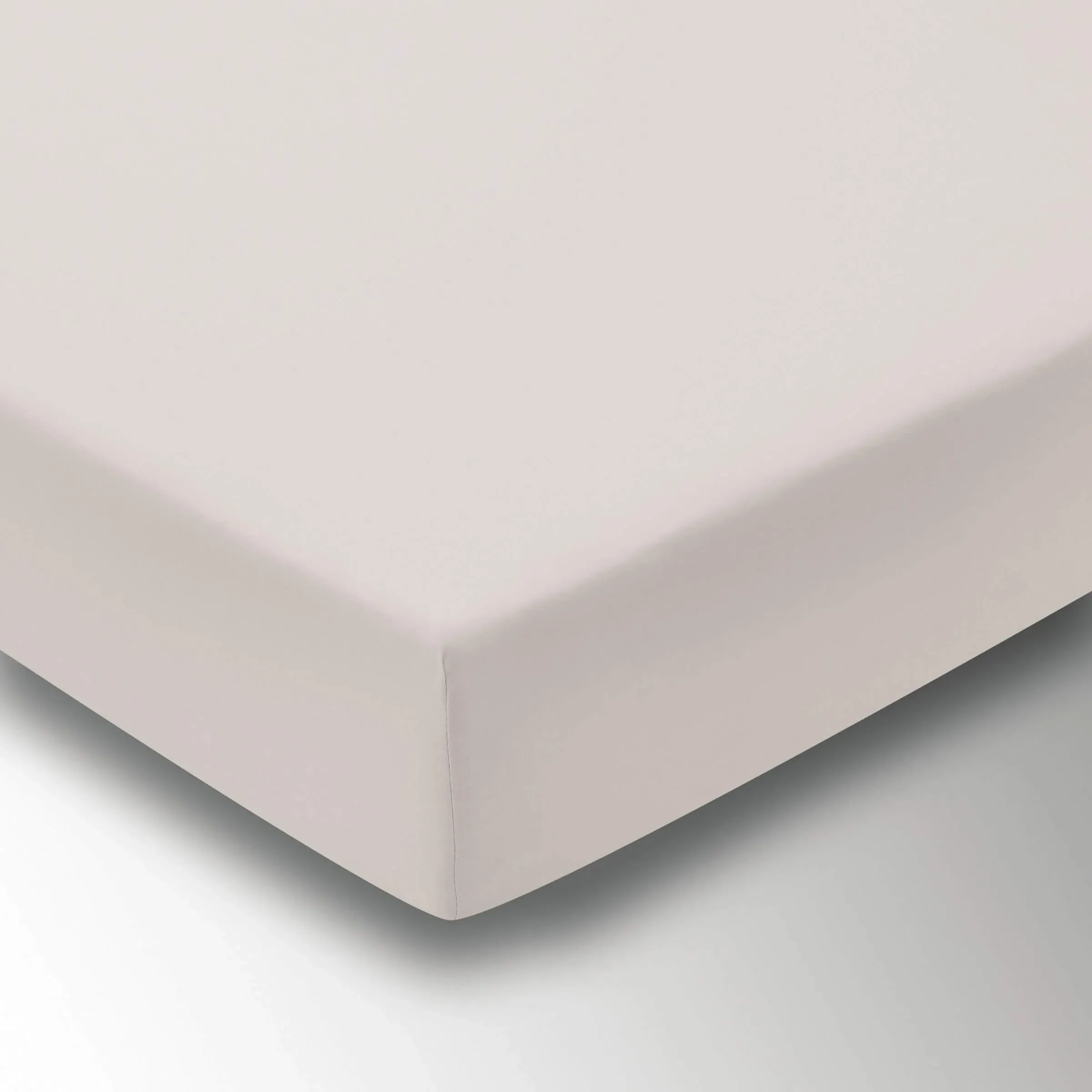 Double Fitted Sheet - Putty, Percale Cotton