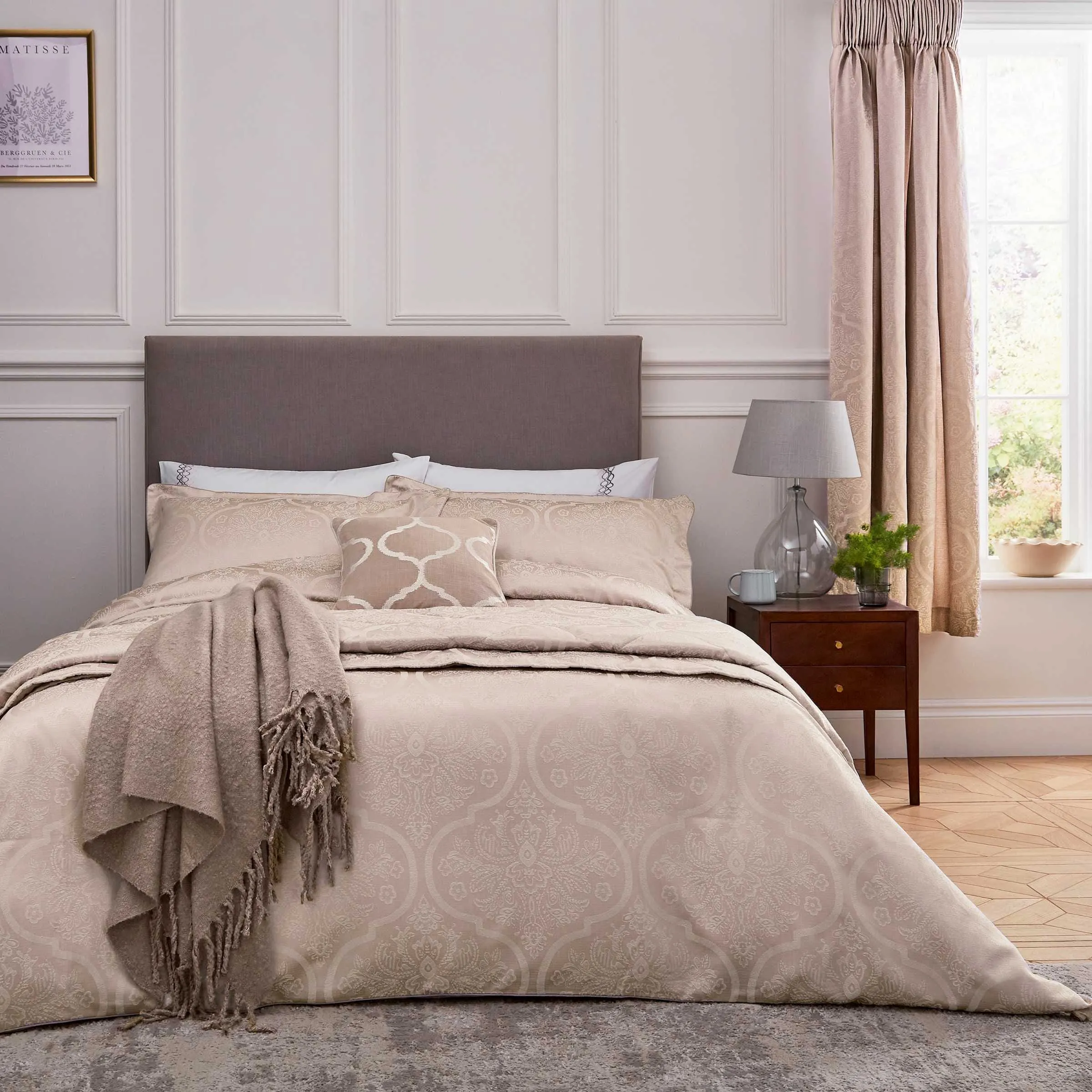 King Size Duvet Cover Set - Tuberose, Cotton