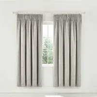 Lined Curtains with Damask Pattern - Linen
