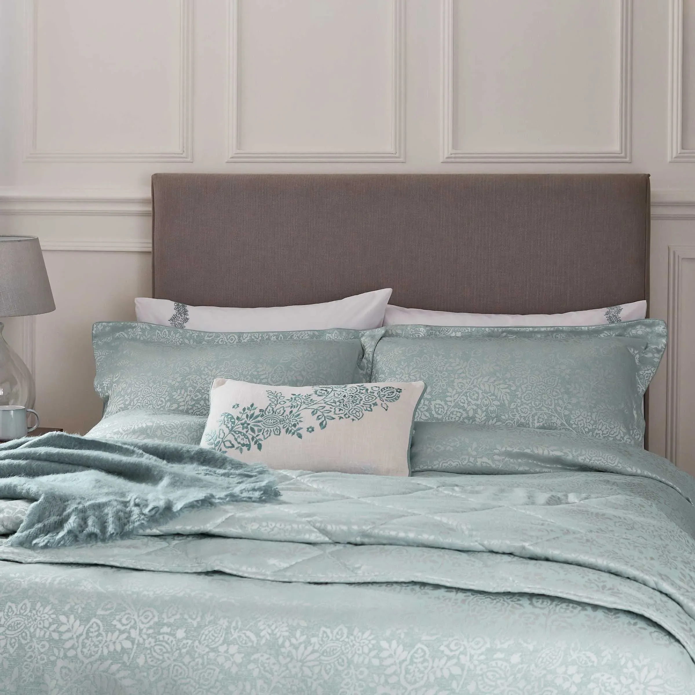 Single Duvet Cover Set - Duck Egg, Cotton image