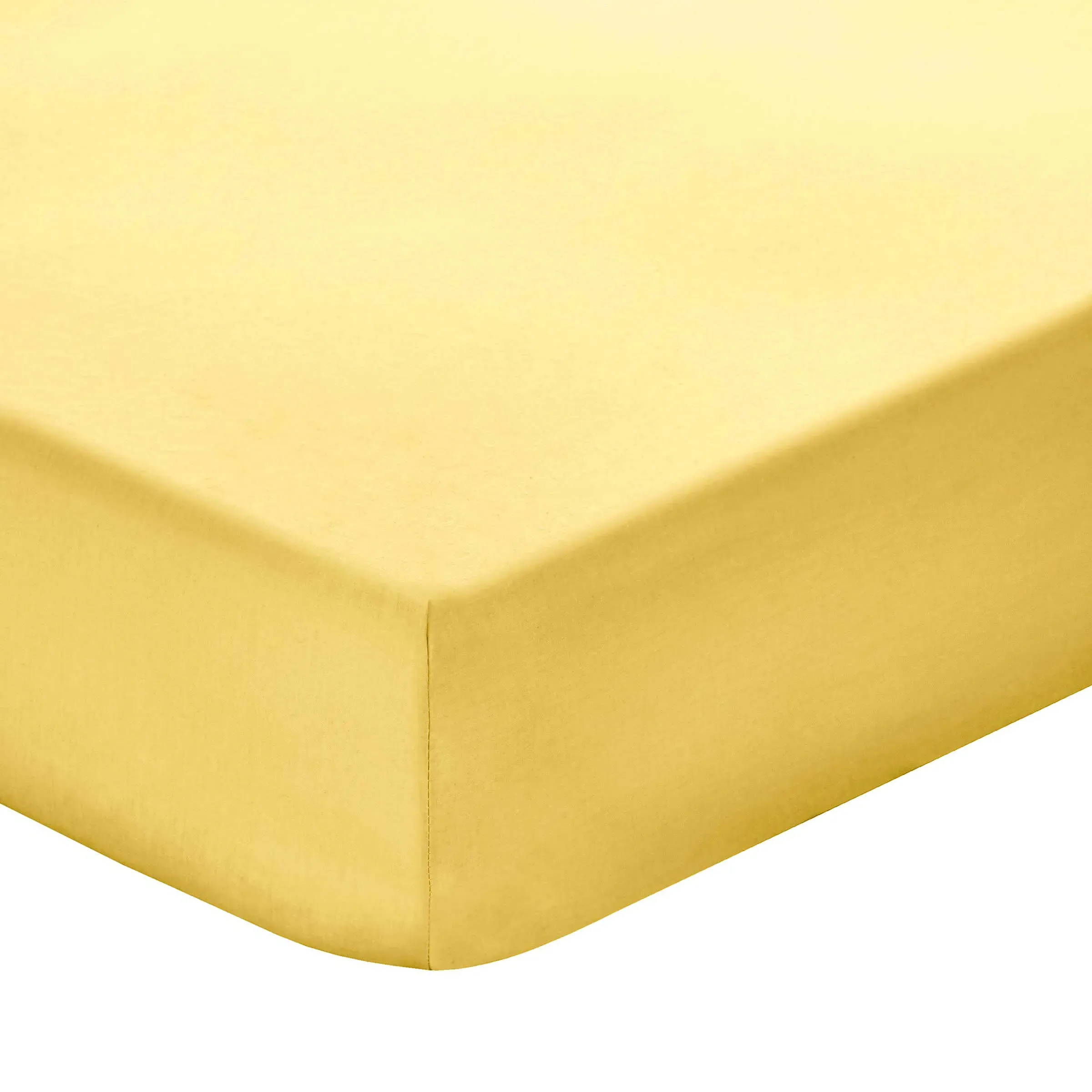 Single Fitted Sheet - Ochre, Percale Cotton