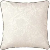 Square Cushion with Rope Trim - Cashmere