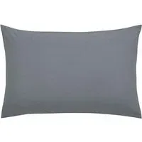 Standard Pillowcase - Charcoal, Percale Cotton