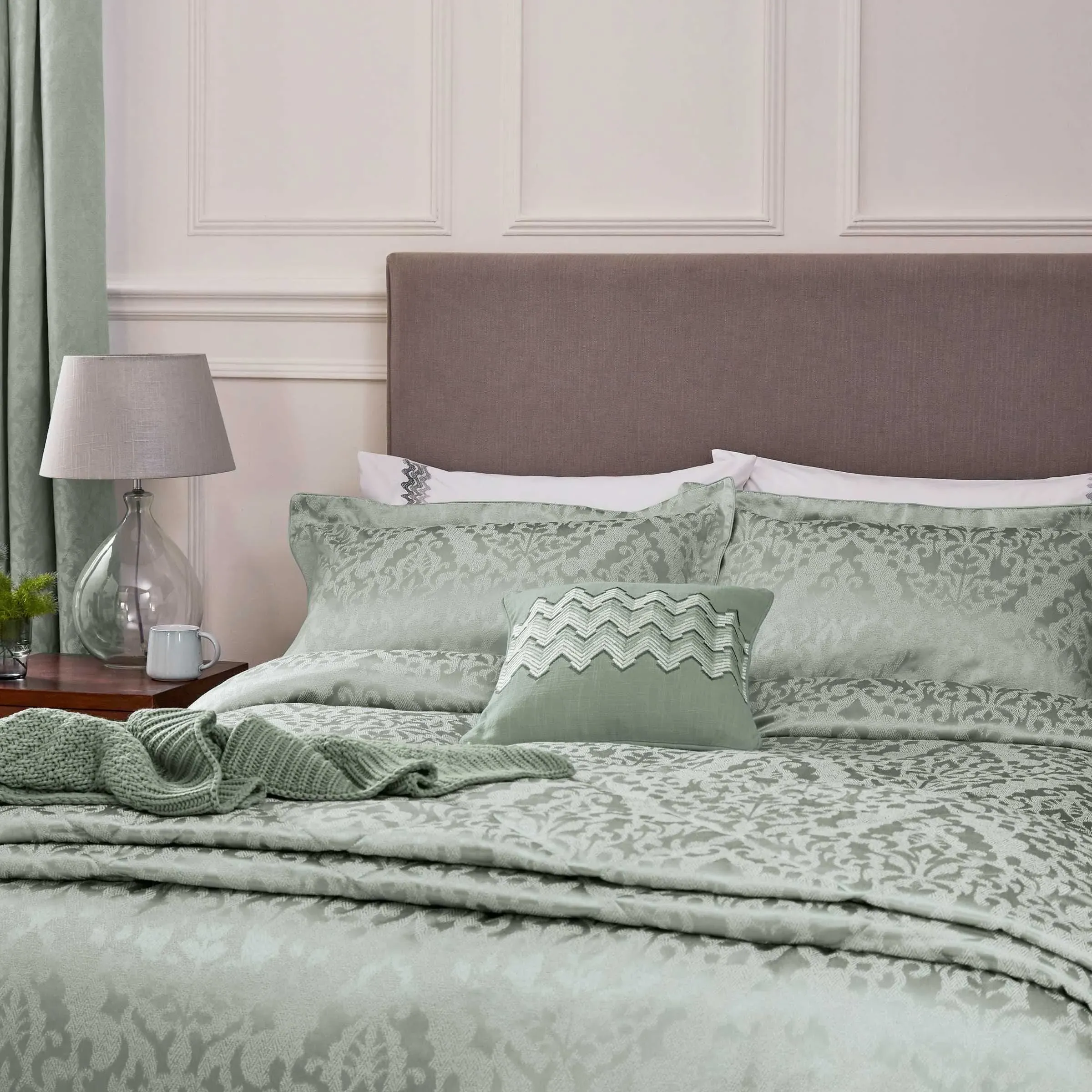 Standard Pillowcases Geometric Pattern - Sage