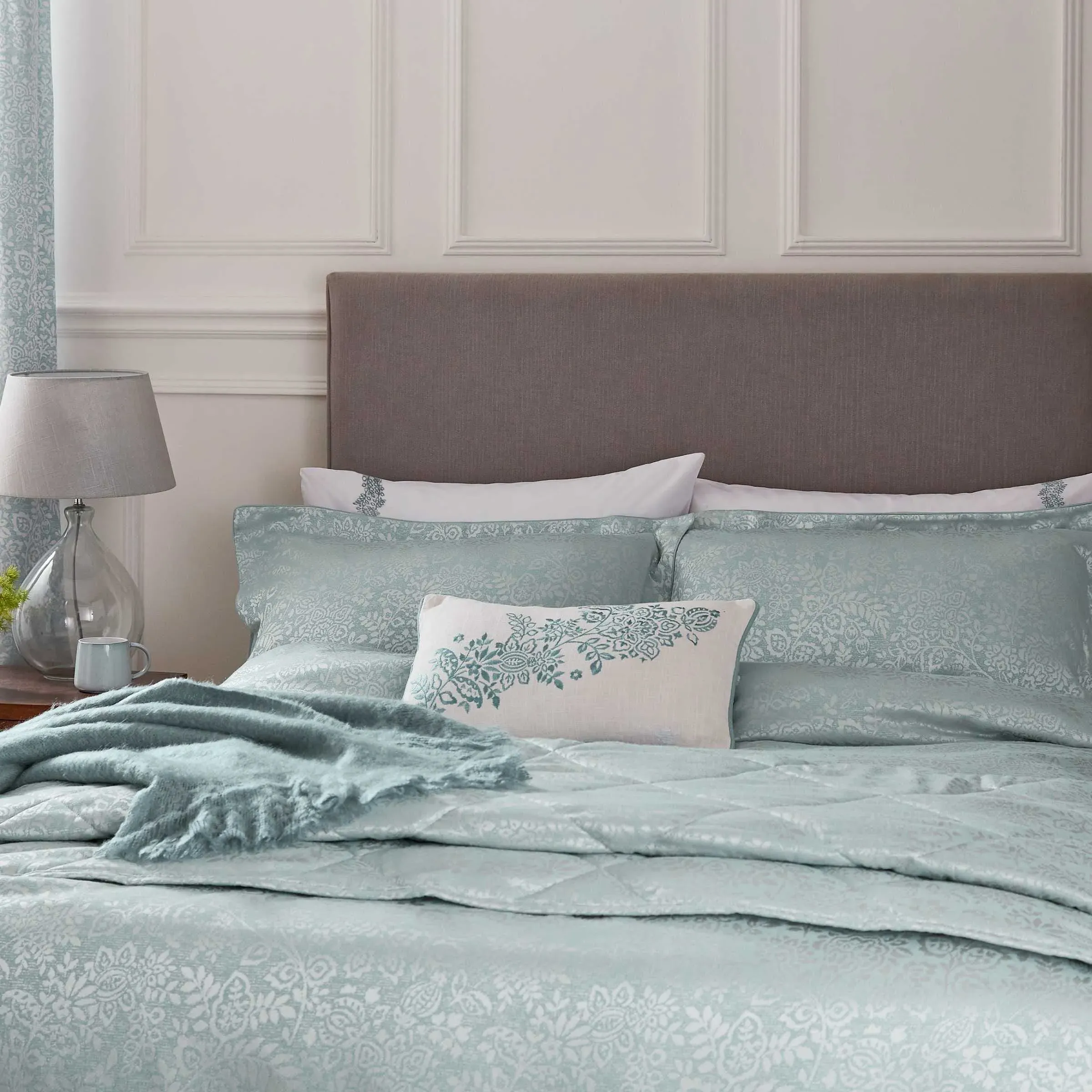 Standard Pillowcases Pair - Duck Egg, Cotton