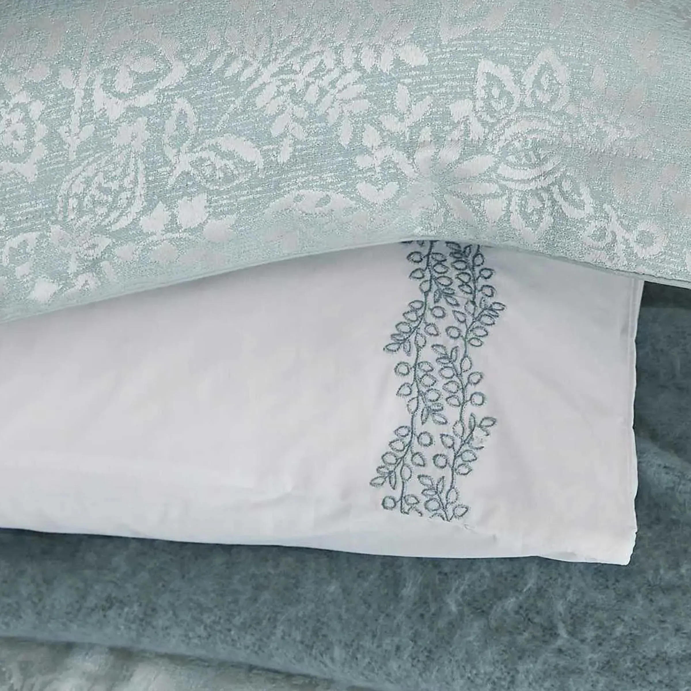Standard Pillowcases Pair - Duck Egg, Cotton image