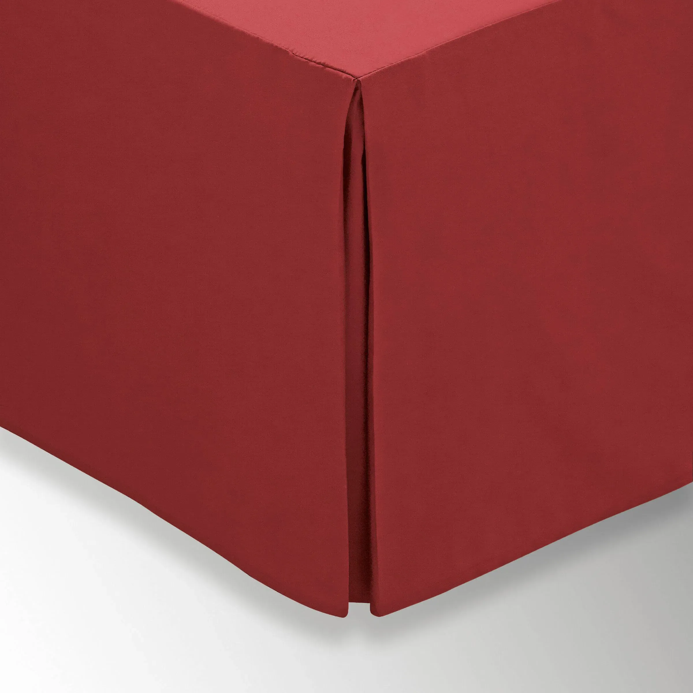 Super King Bed Valance - Marsala, Percale Cotton