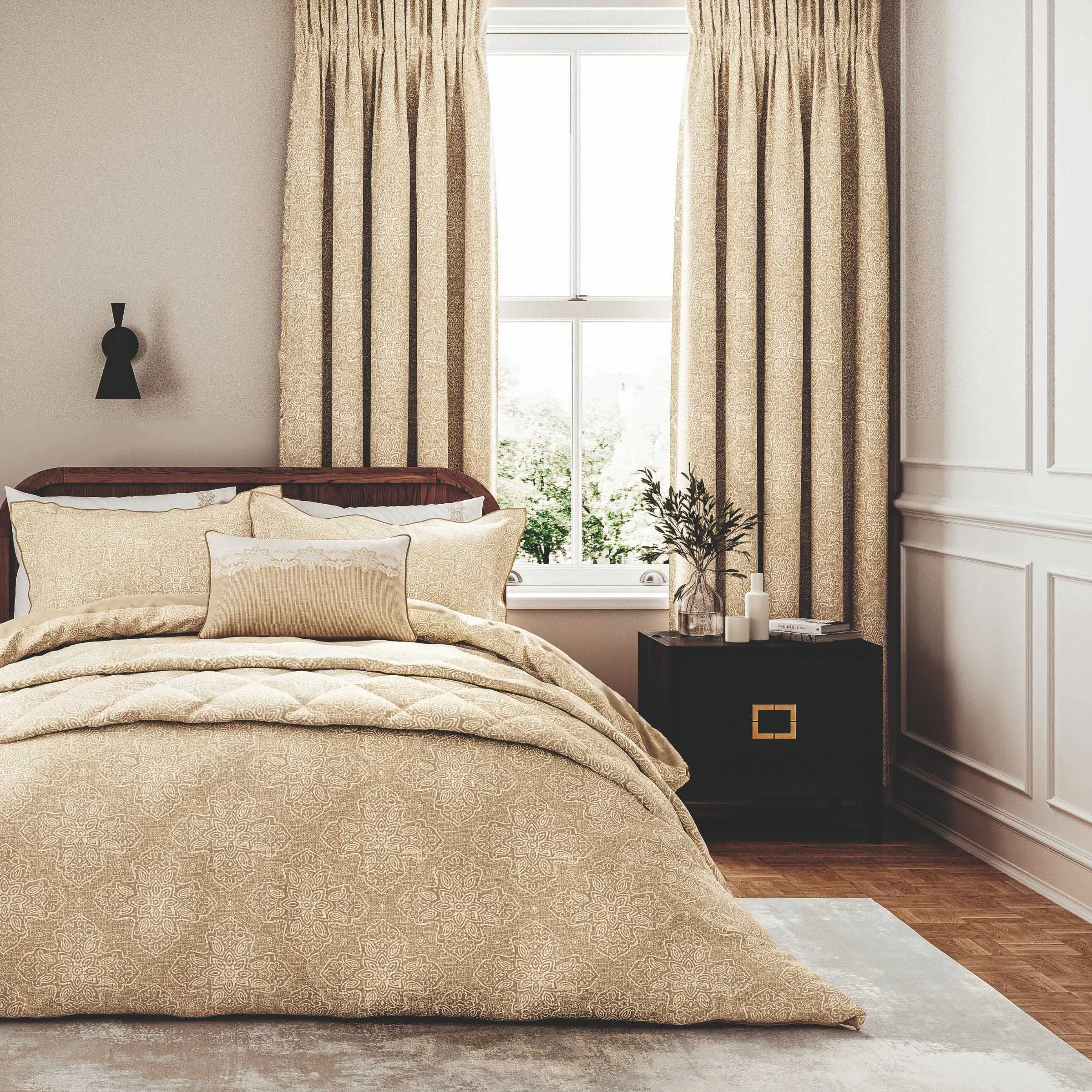 Super King Duvet Cover Set - Soft Gold