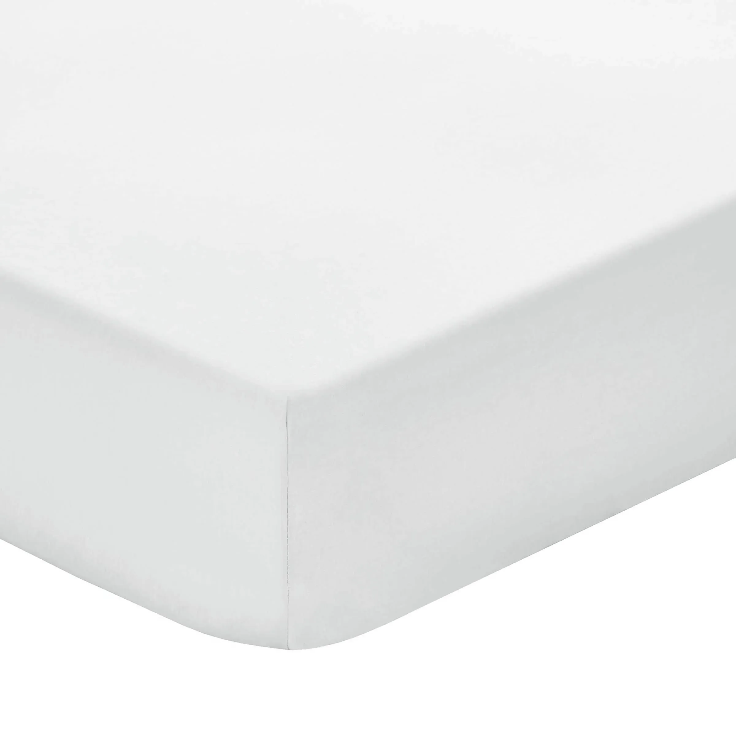 Super King Fitted Sheet - Silver, Percale Cotton
