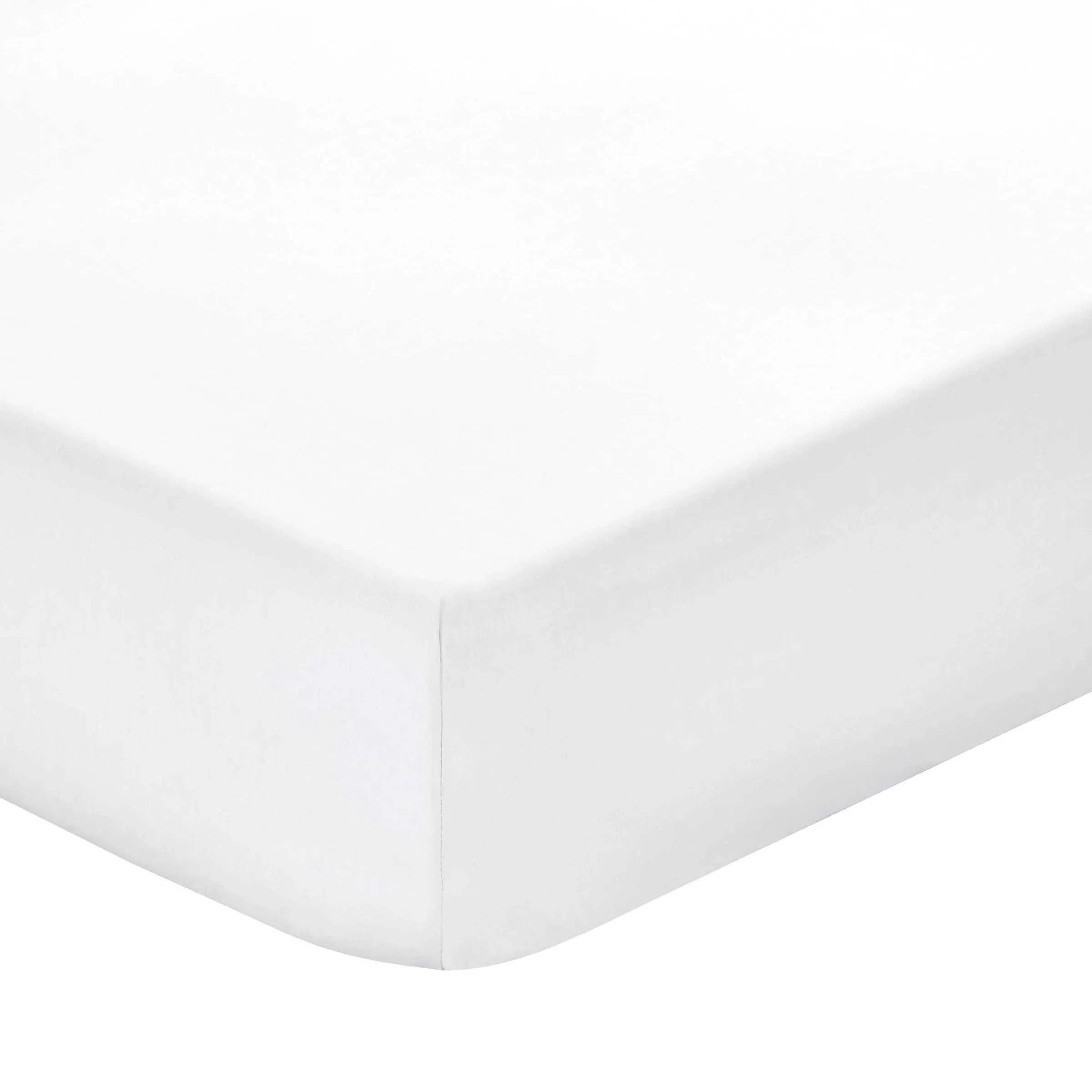 Super King Fitted Sheet - White, Percale Cotton