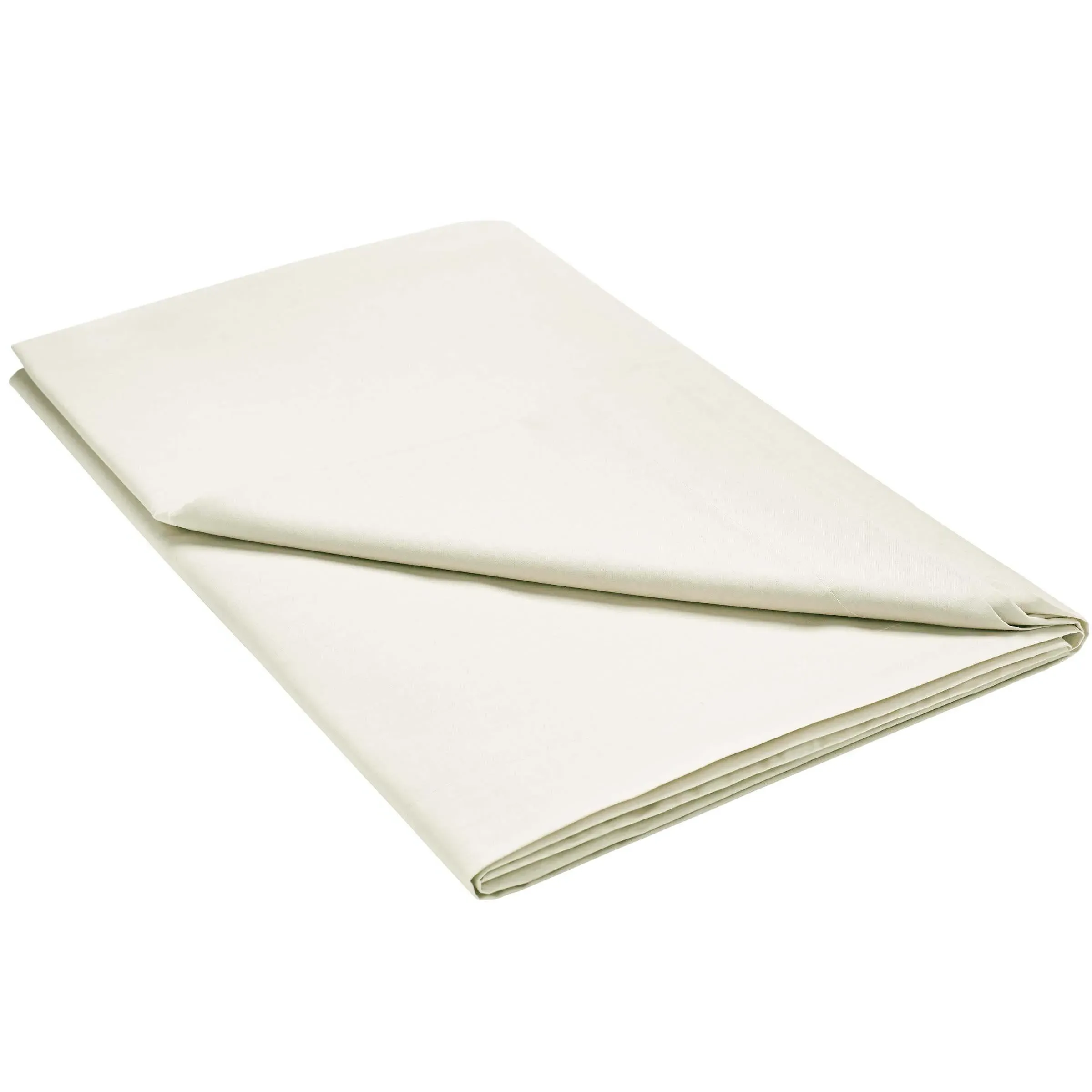 Super King Flat Sheet Percale - Ivory, Cotton