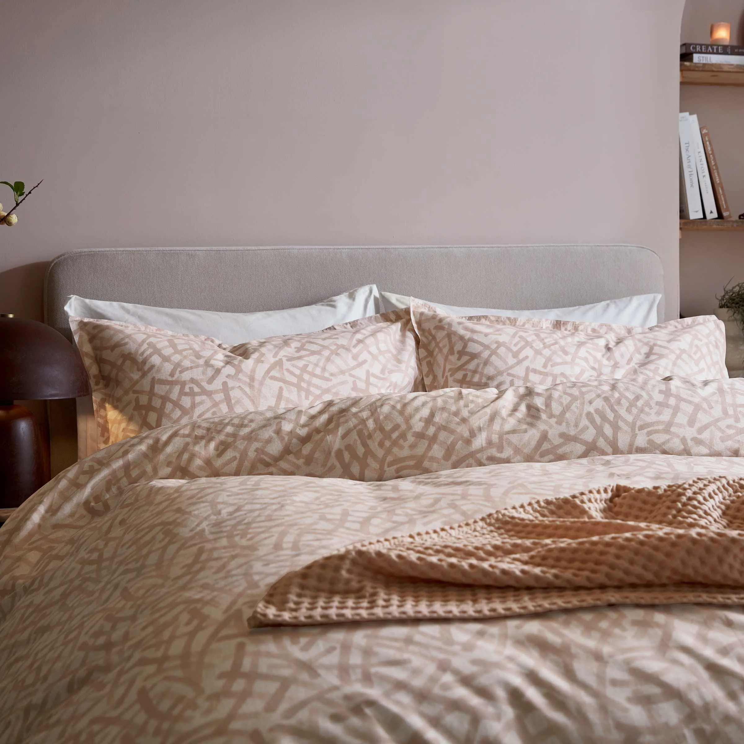 Oonagh Single Duvet Cover Set - Dusky Pink product