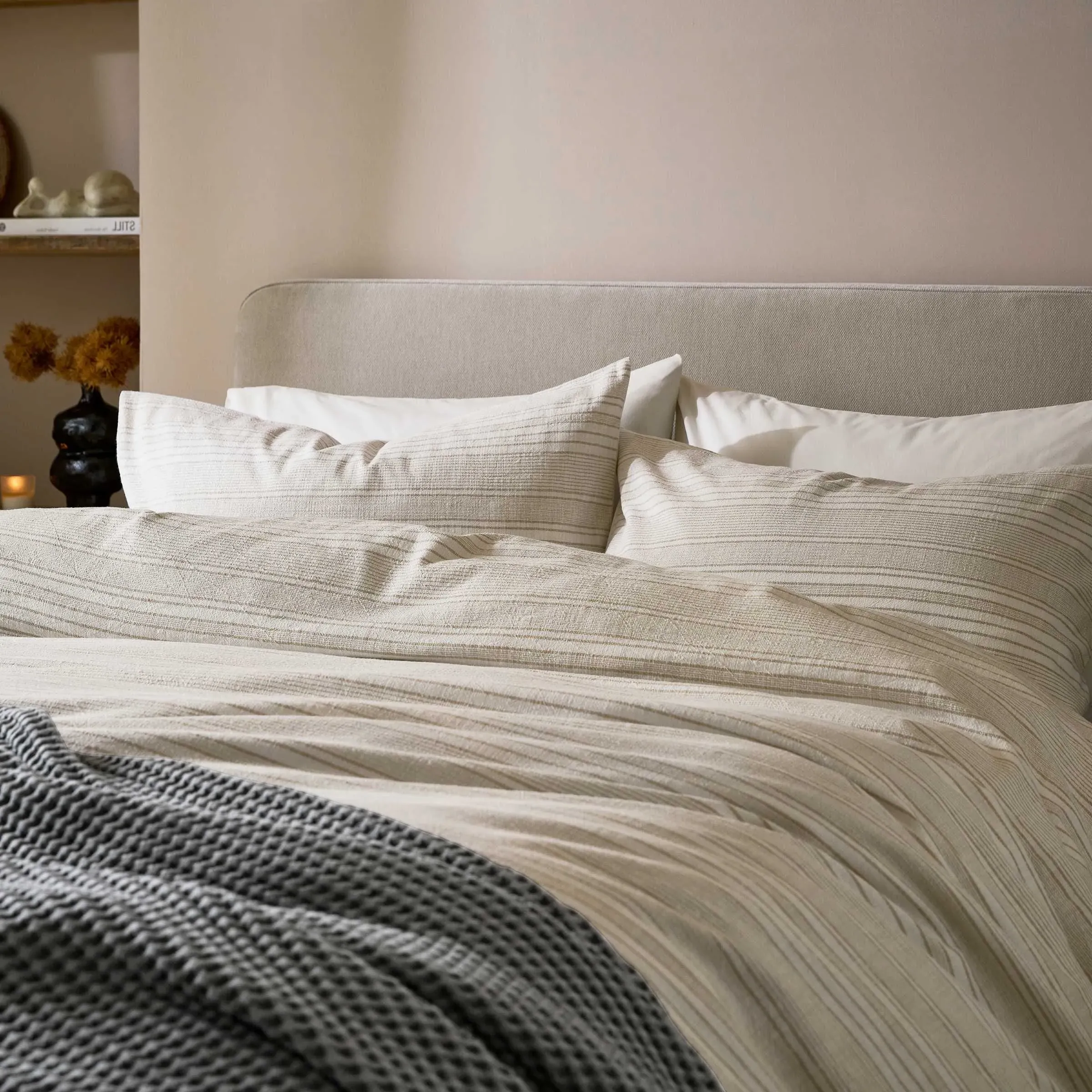 Zelda Double Duvet Cover Set - Canvas Cream, Cotton product