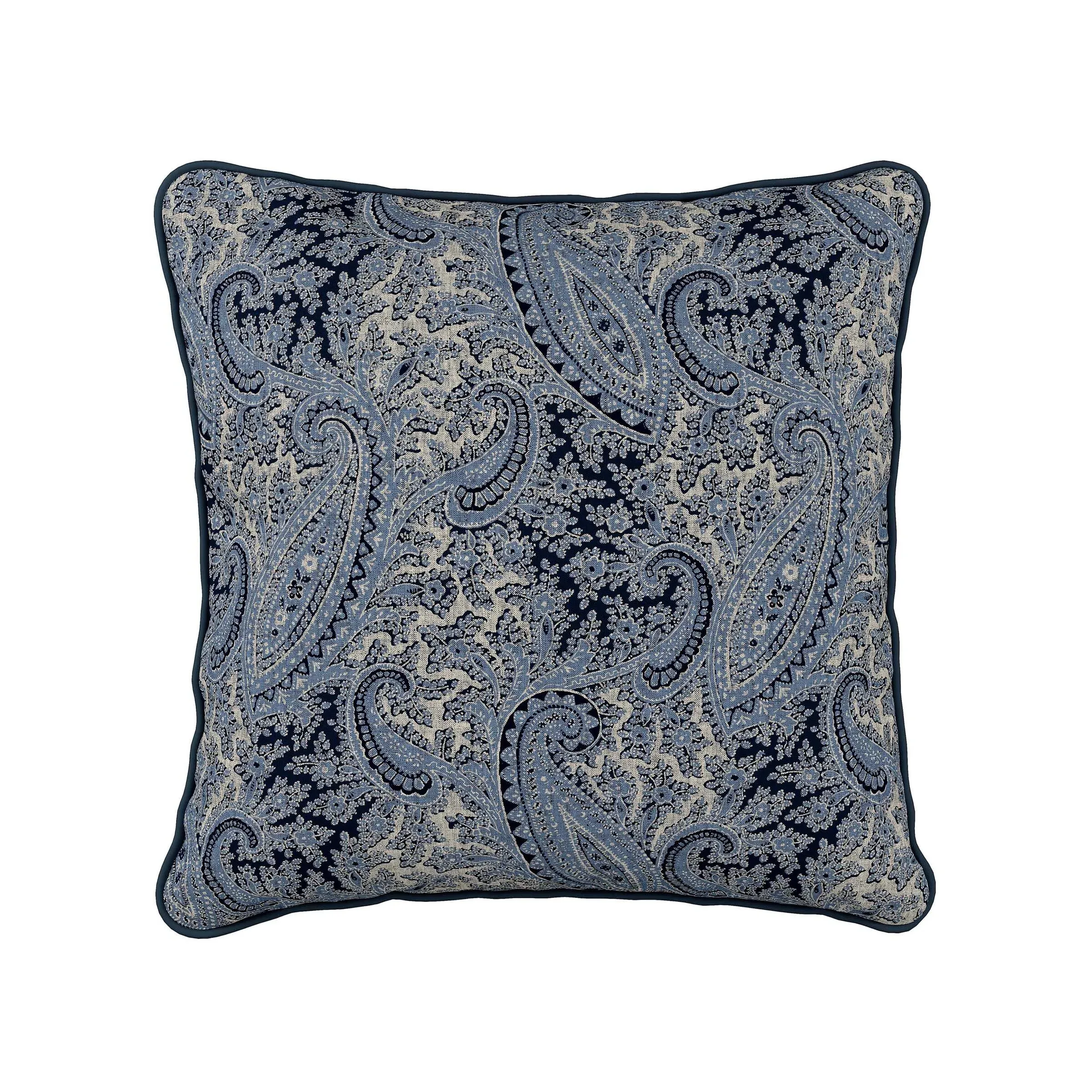 50cm Square Cushion Cover - Midnight Blue, Floral image