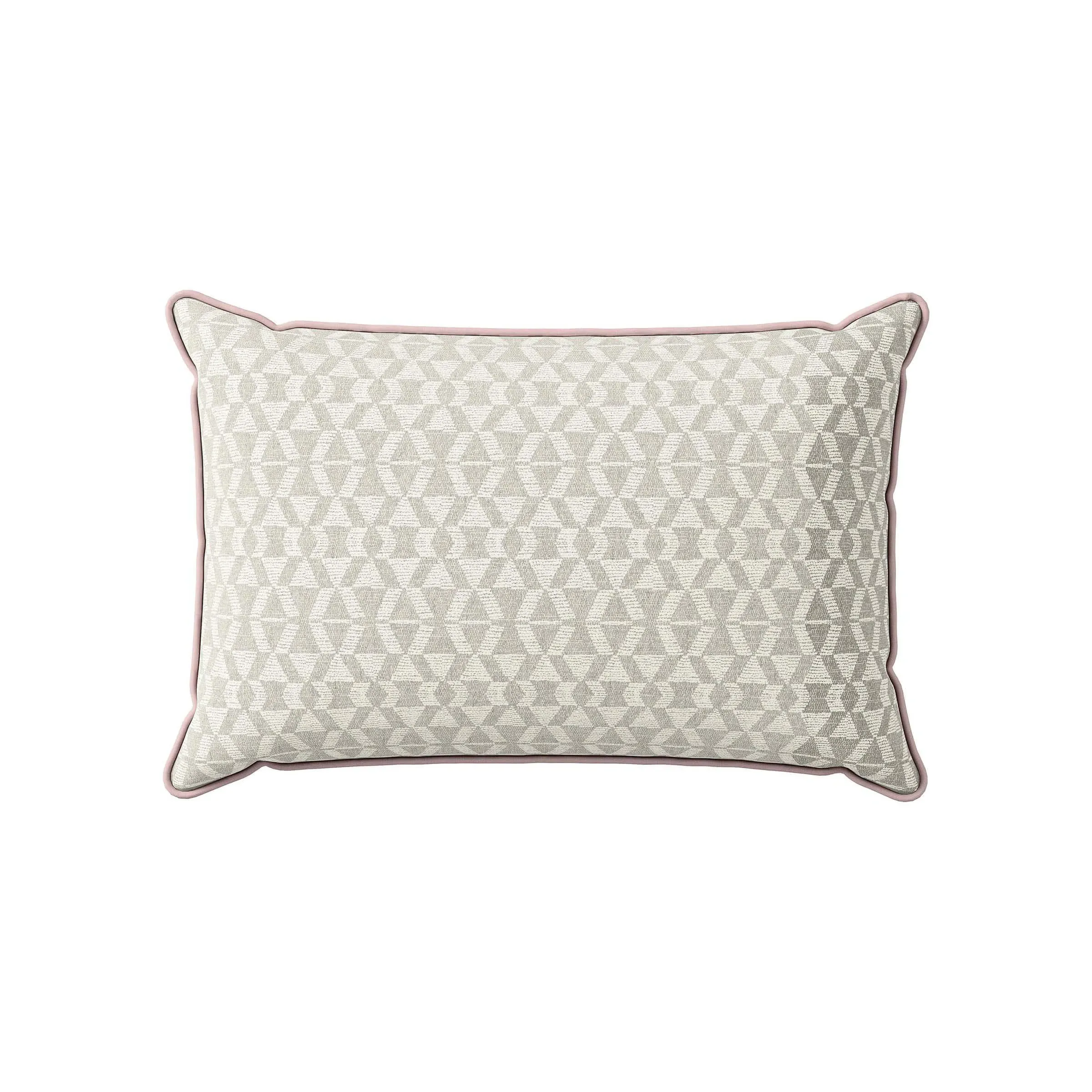 70x40cm Cushion with Floral Print - Silver, Cotton image