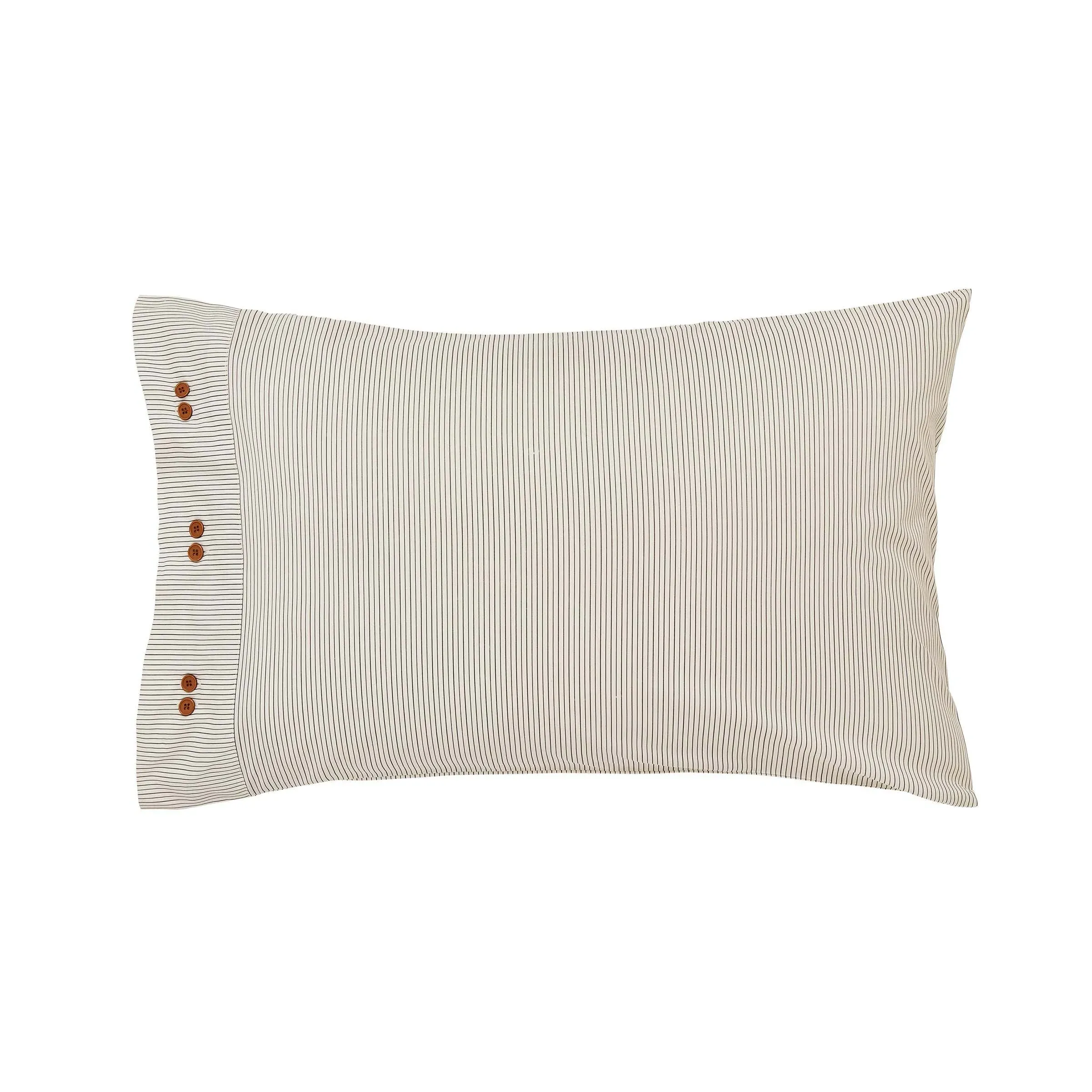 Alba Pair of Standard Pillowcases - Charcoal & Tan product