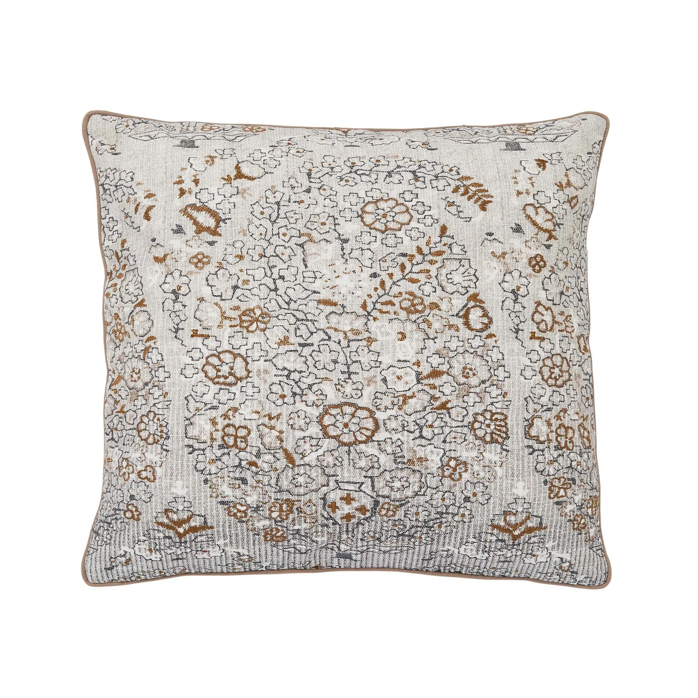 Alba/Maira Square Cushion - Charcoal & Chalk, Cotton product