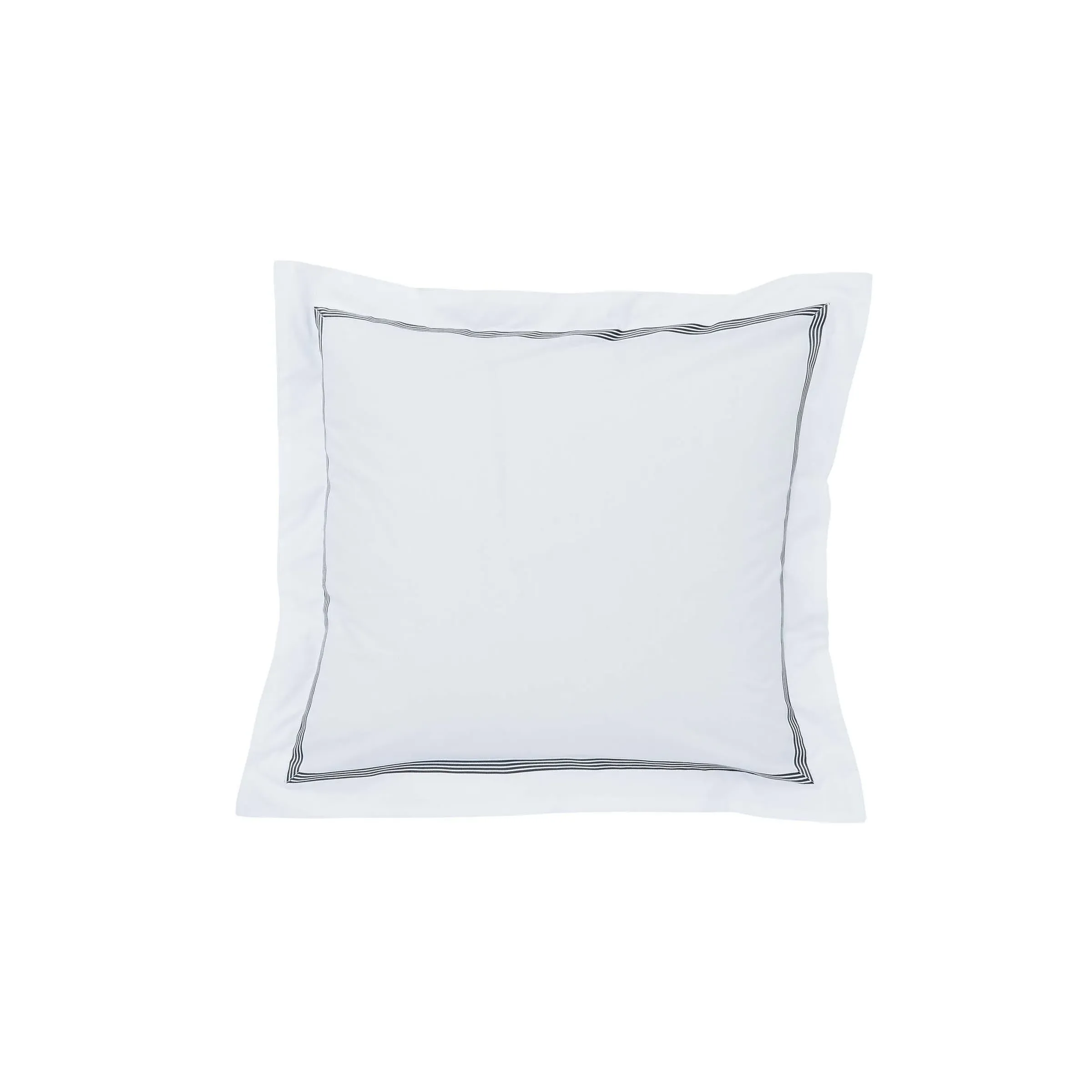 Alba/Maira Square Oxford Pillowcases Pair - Charcoal & Chalk product