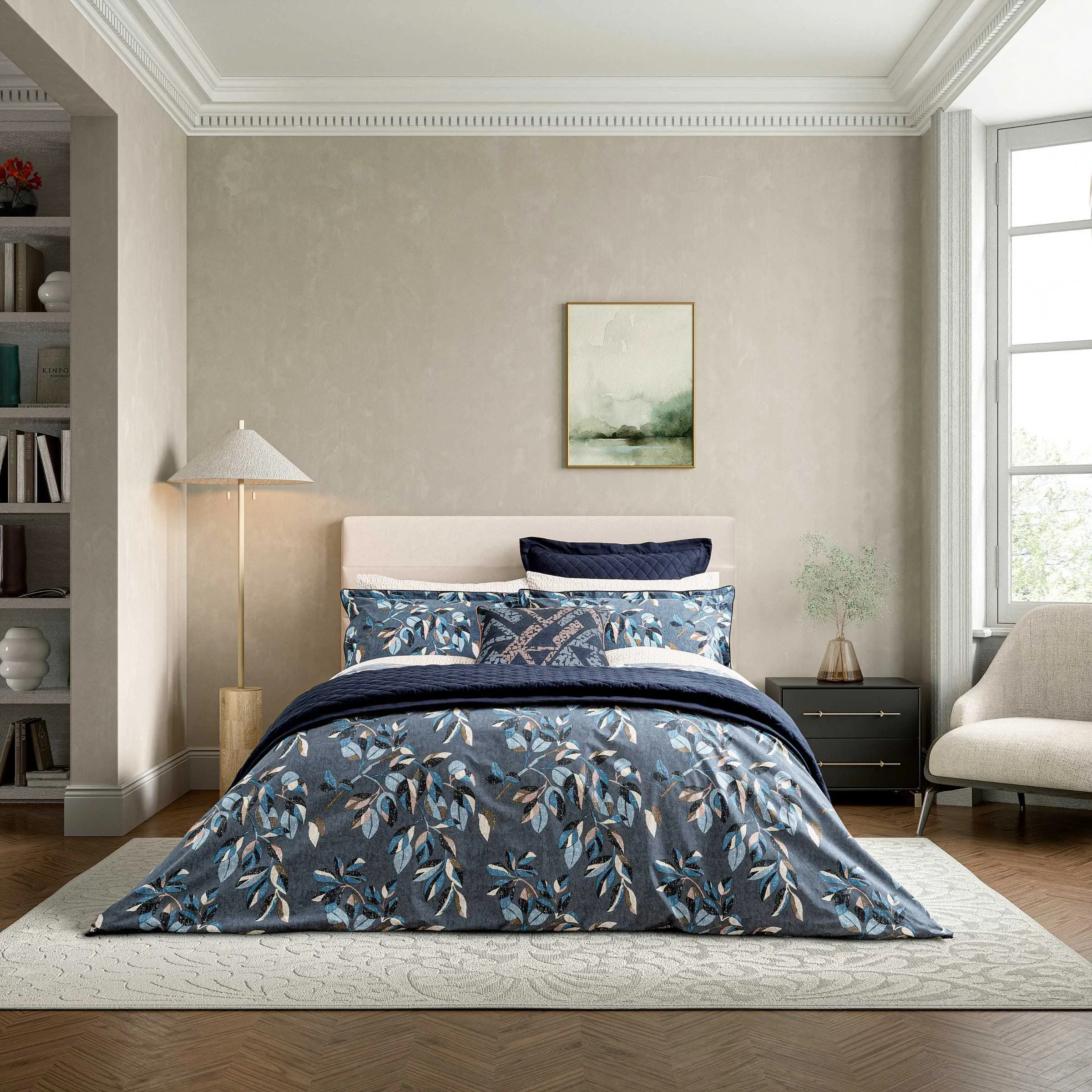 Albany Single Duvet Cover Set - Denim Blue alternate view