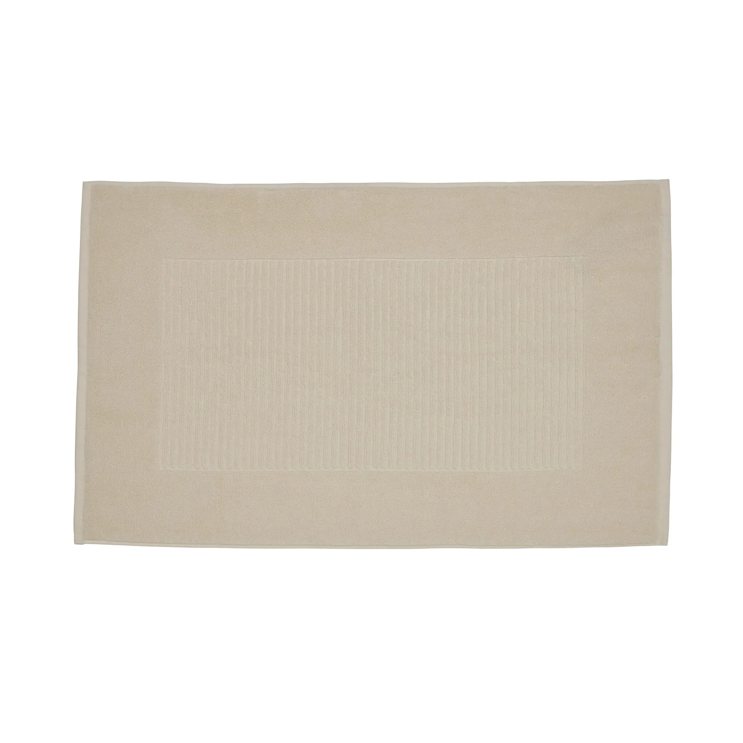Bath Mat with Hem Detail - Linen, Cotton
