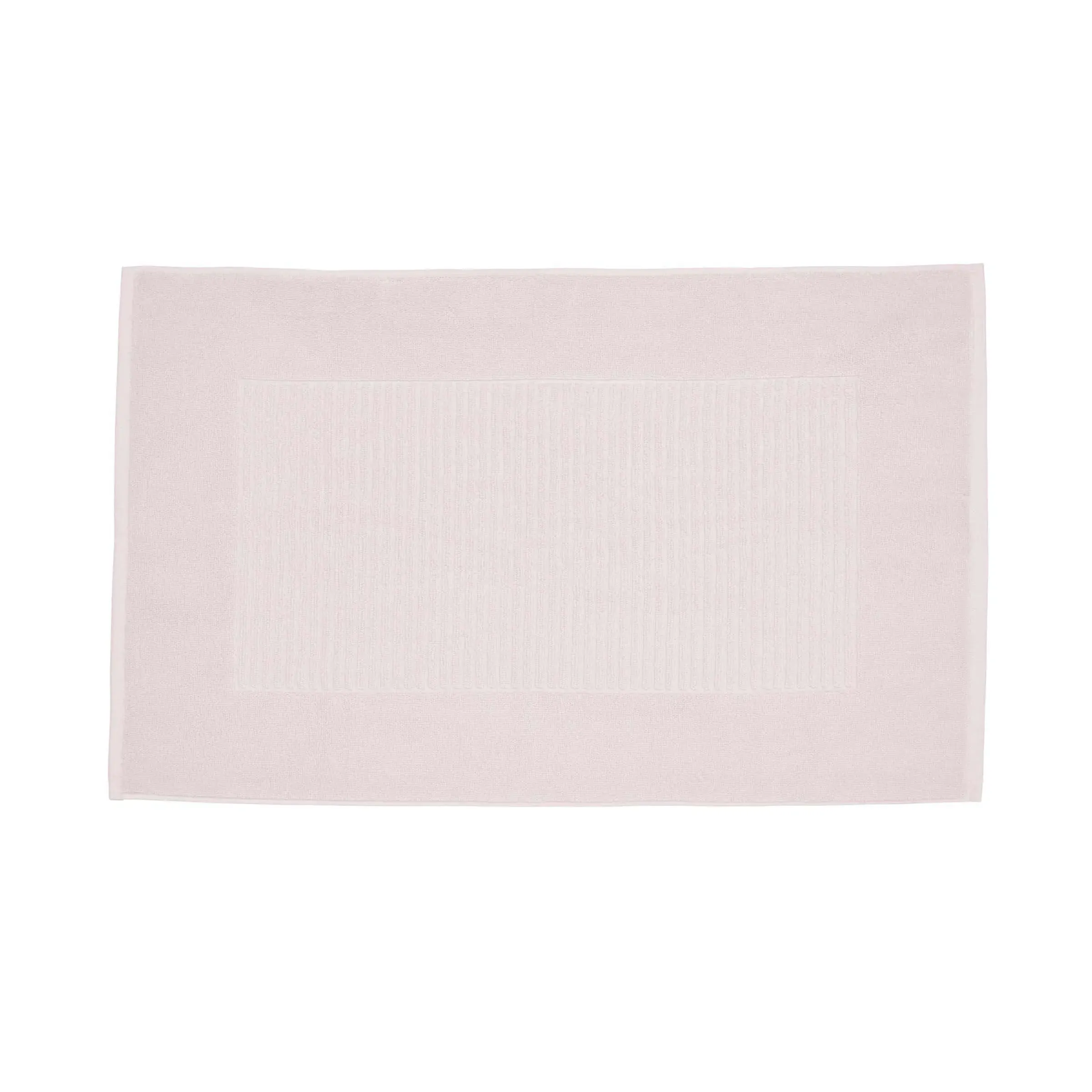 Bath Mat with Hem Detail - Rose, Cotton