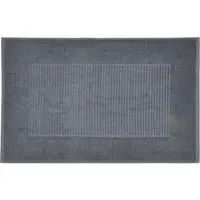 Bath Mat with Hem Detail - Shale, Cotton