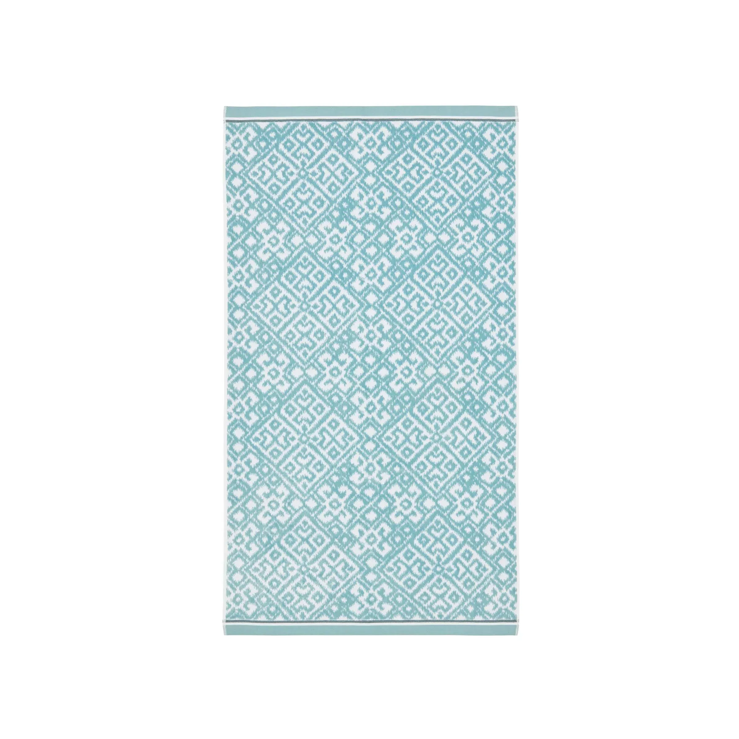 Bath Sheet Geometric Pattern - Celadon, Cotton image