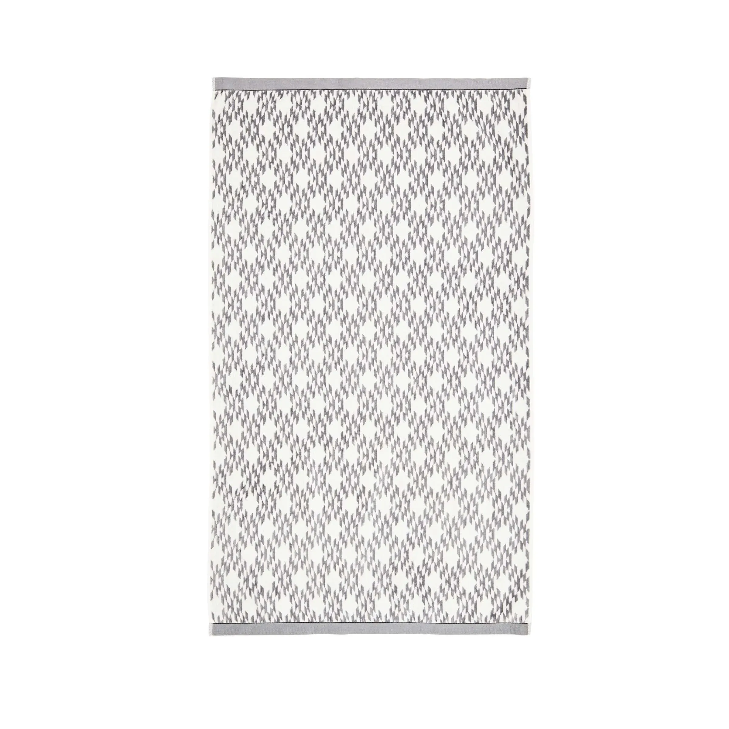 Bath Sheet Geometric Pattern - Chalk, Cotton image