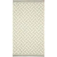 Bath Sheet with Geometric Pattern - Chalk, Cotton