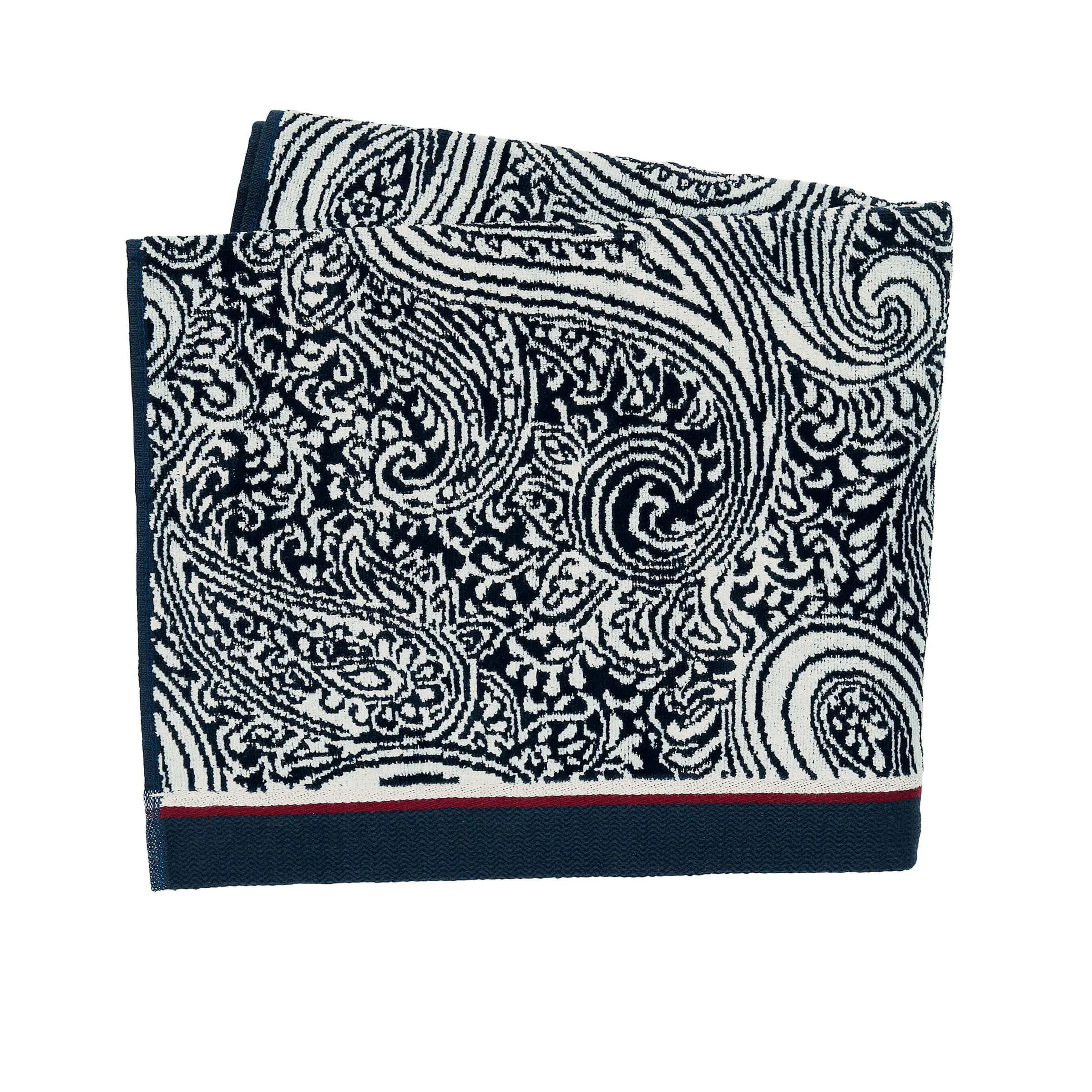 Bath Sheet with Paisley Pattern - Midnight, Cotton