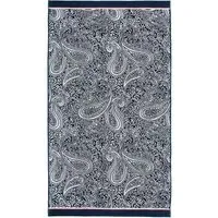 Bath Sheet with Paisley Pattern - Midnight, Cotton