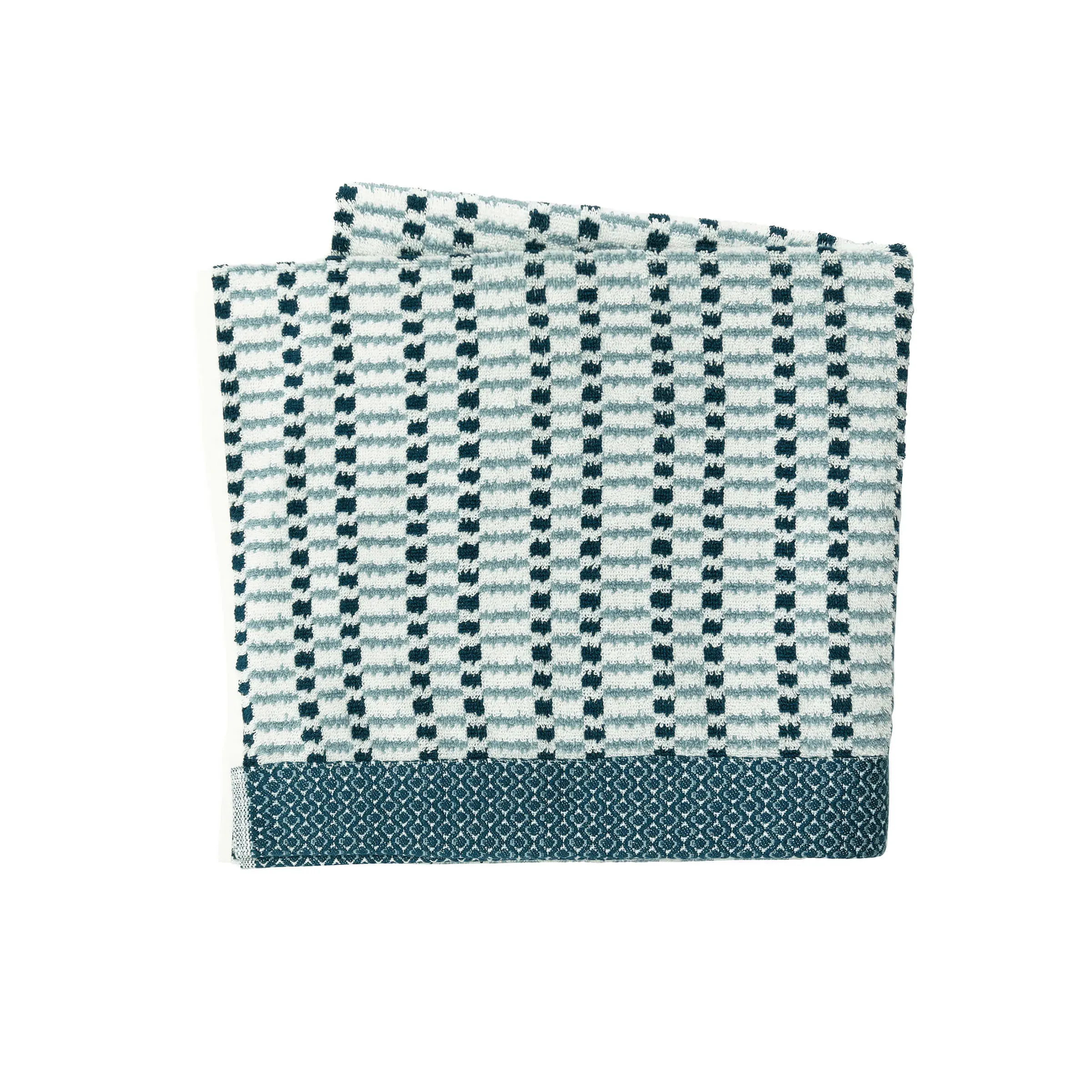 Bath Sheet with Stripe Design - Teal, Cotton
